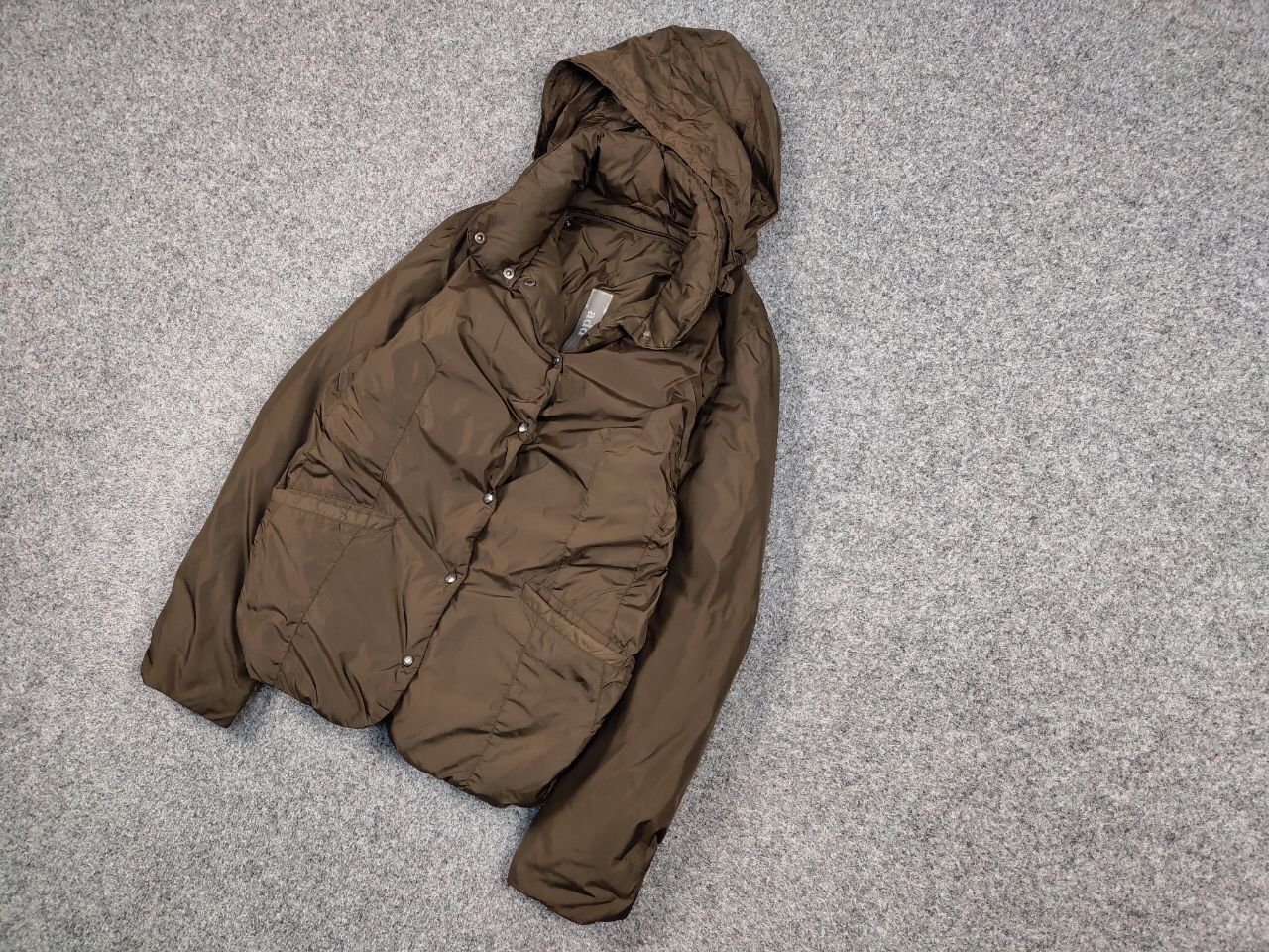Add Add Designer Premium Brown Nylon Down for women Jacket Size S / US 4 / IT 40 - 3 Thumbnail