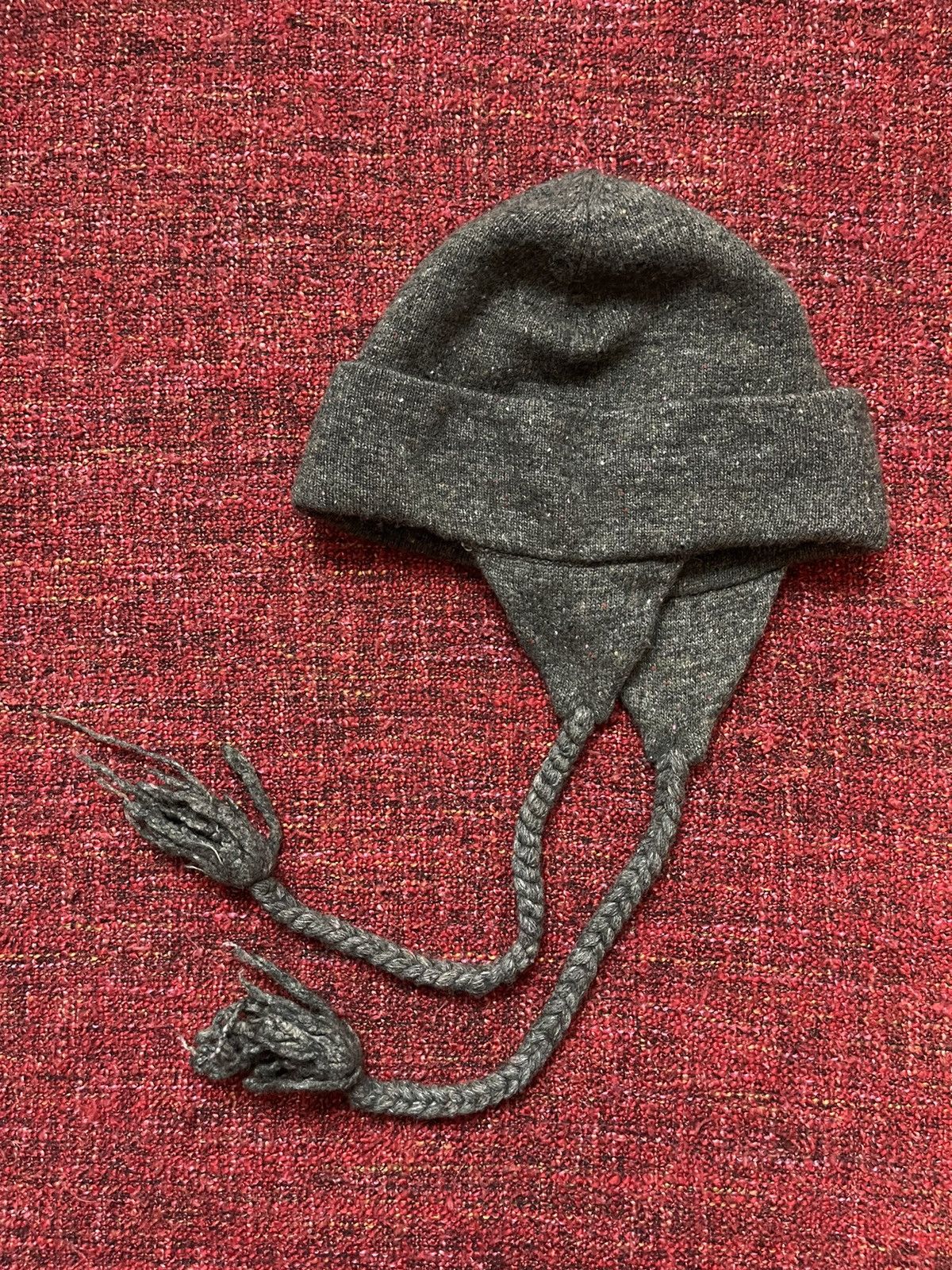 Allsaints × Designer Allsaints avant garde trapper / checker beanie Viking style Size ONE SIZE - 1 Thumbnail