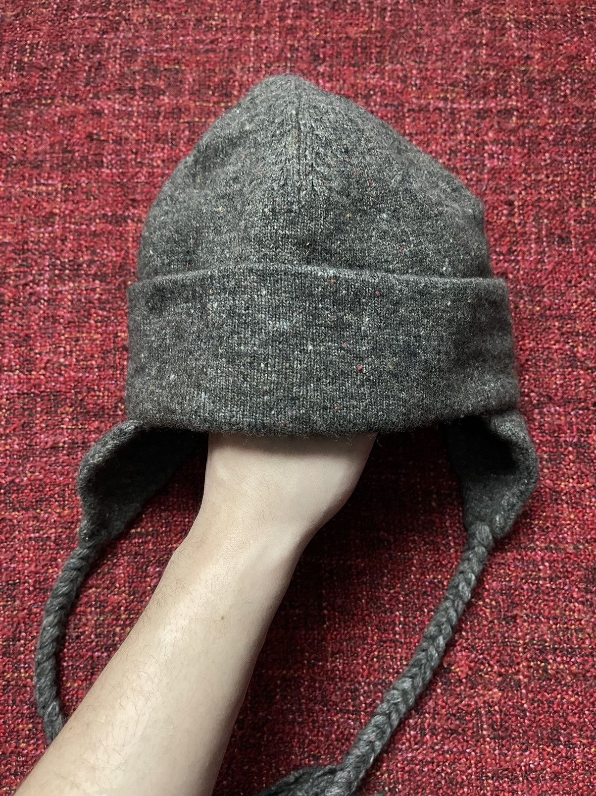 Allsaints × Designer Allsaints avant garde trapper / checker beanie Viking style Size ONE SIZE - 3 Thumbnail