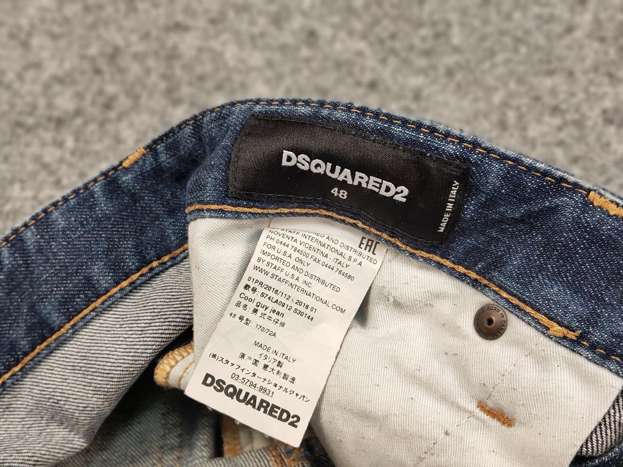 Dsquared2 Dsquared2 Cool Guy Jeans Distressed Blue Authentic Denim Size US 32 / EU 48 - 21 Thumbnail