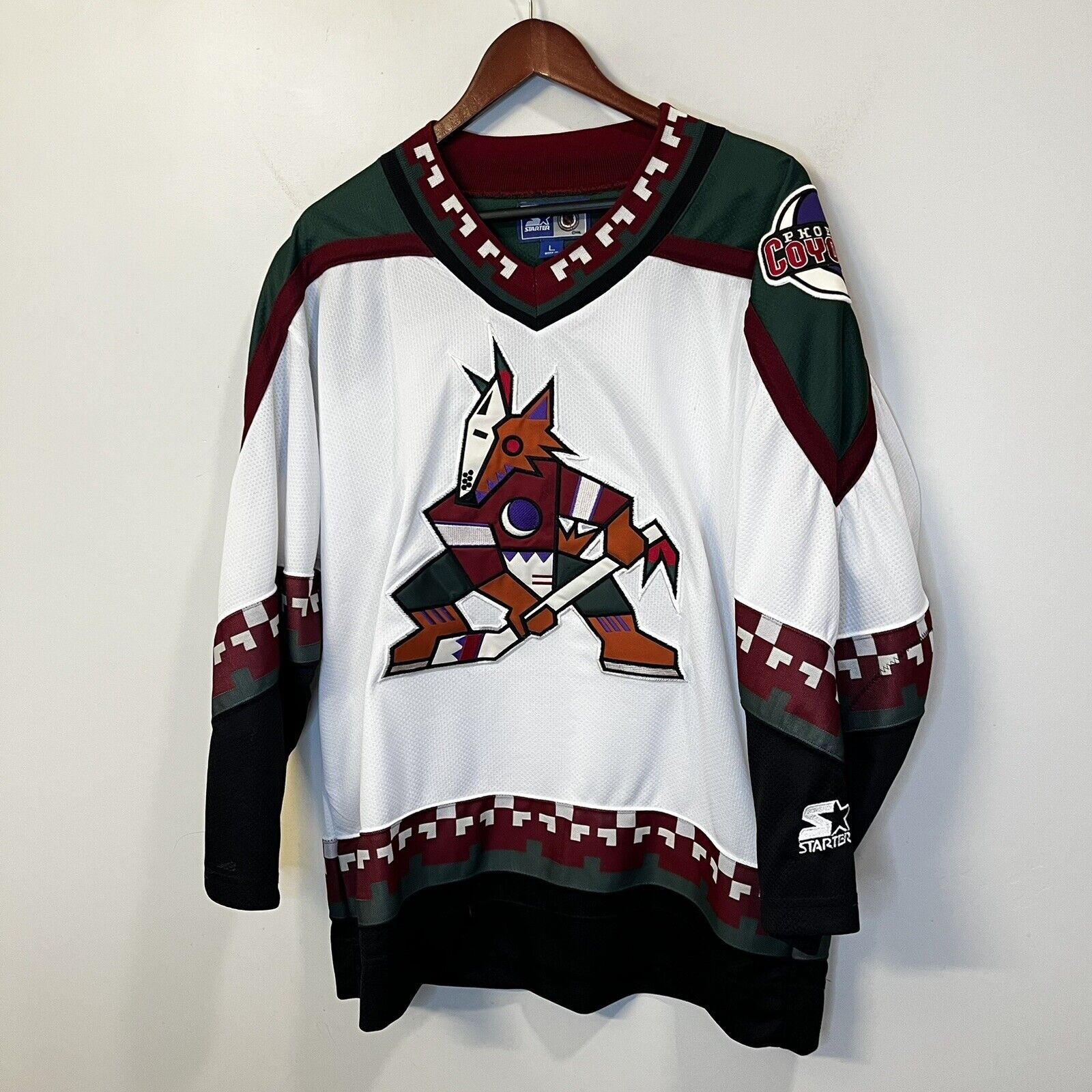 Maillot Hockey Vintage Phoenix Coyotes CCM – Taille L, Blanc, Tony Amonte