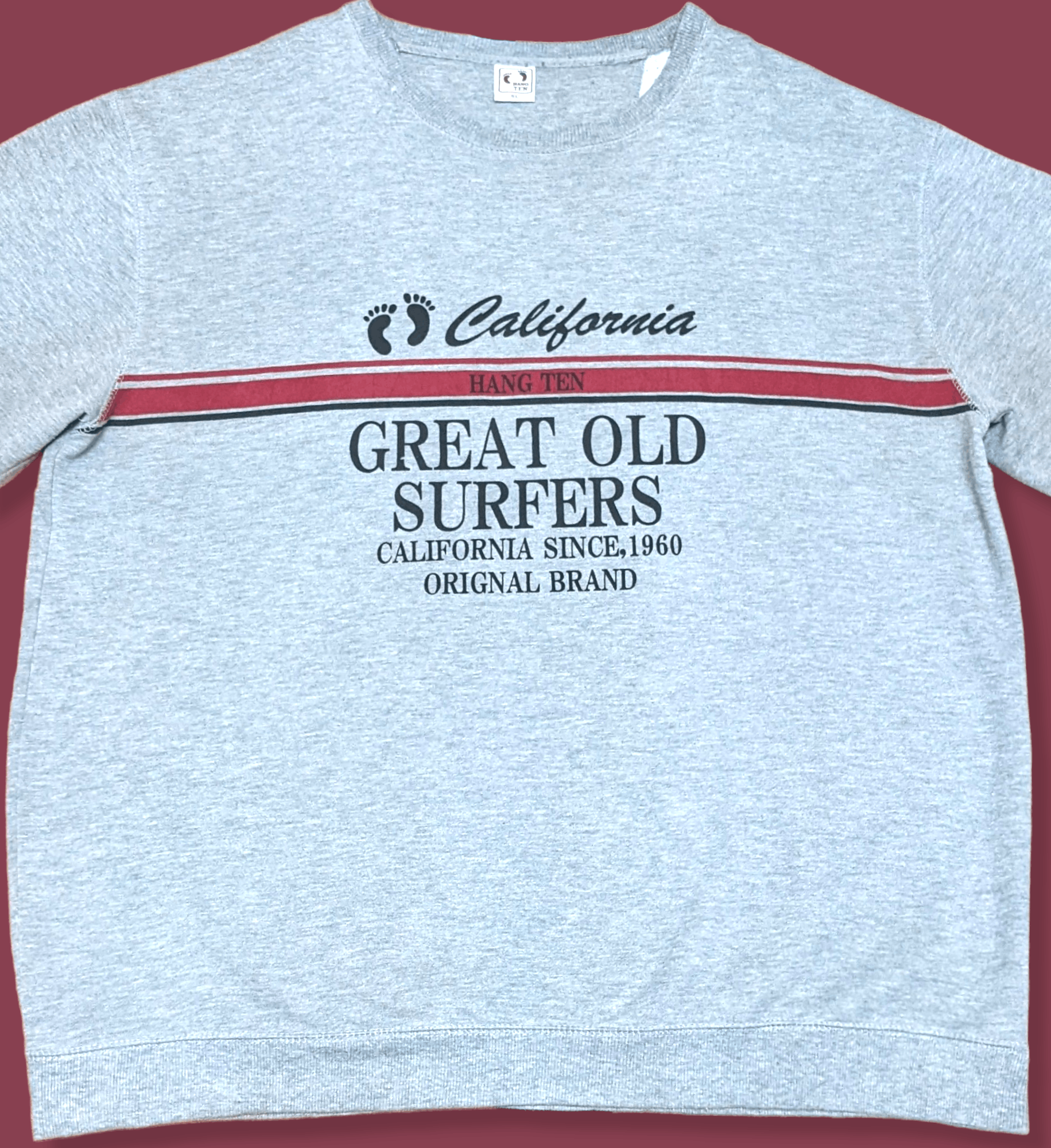 Hang Ten × Vintage Vintage Hang Ten Surfboards California Logo Sweatshirt Size US XXL / EU 58 / 5 - 4 Thumbnail