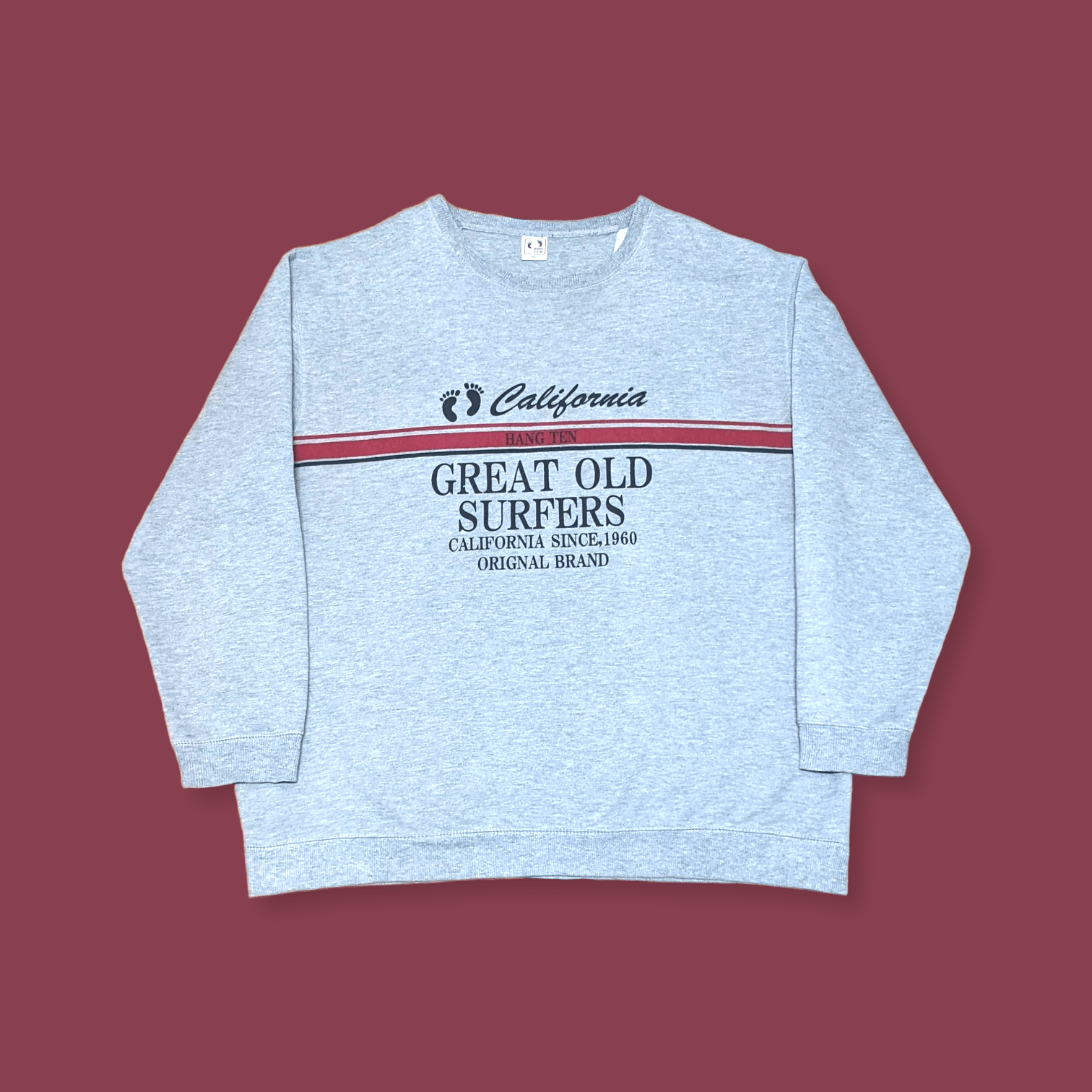 Hang Ten × Vintage Vintage Hang Ten Surfboards California Logo Sweatshirt Size US XXL / EU 58 / 5 - 1 Thumbnail