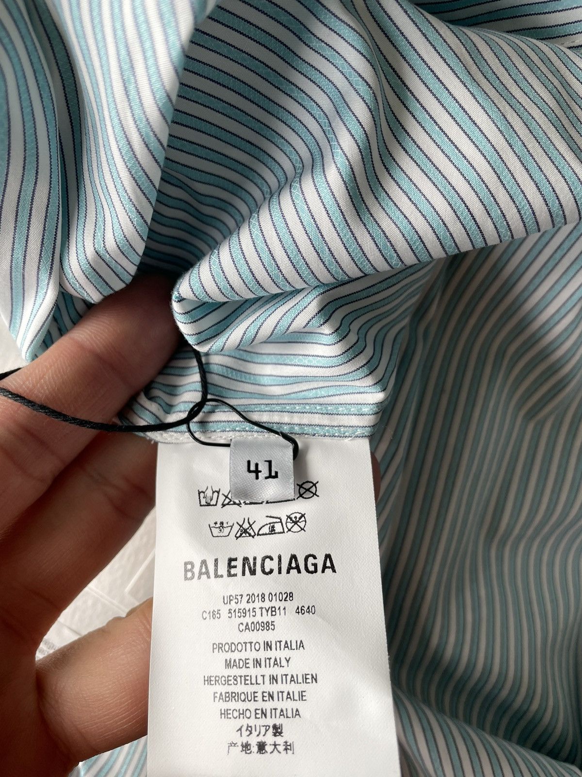 Balenciaga Rare Runway Limited Edition Brand New Balenciaga Logo Shirt Size US XL / EU 56 / 4 - 8 Thumbnail
