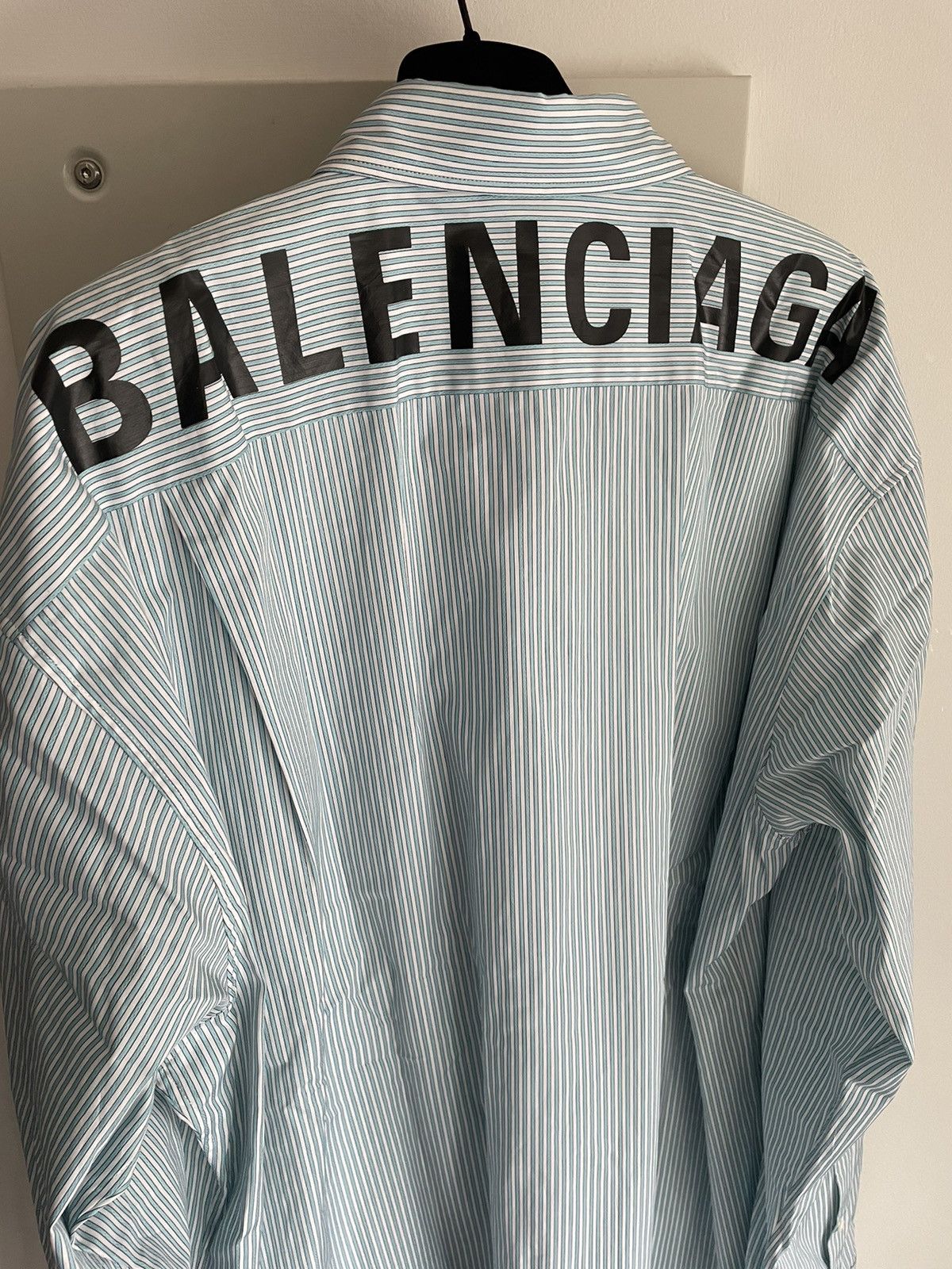Balenciaga Rare Runway Limited Edition Brand New Balenciaga Logo Shirt Size US XL / EU 56 / 4 - 21 Thumbnail