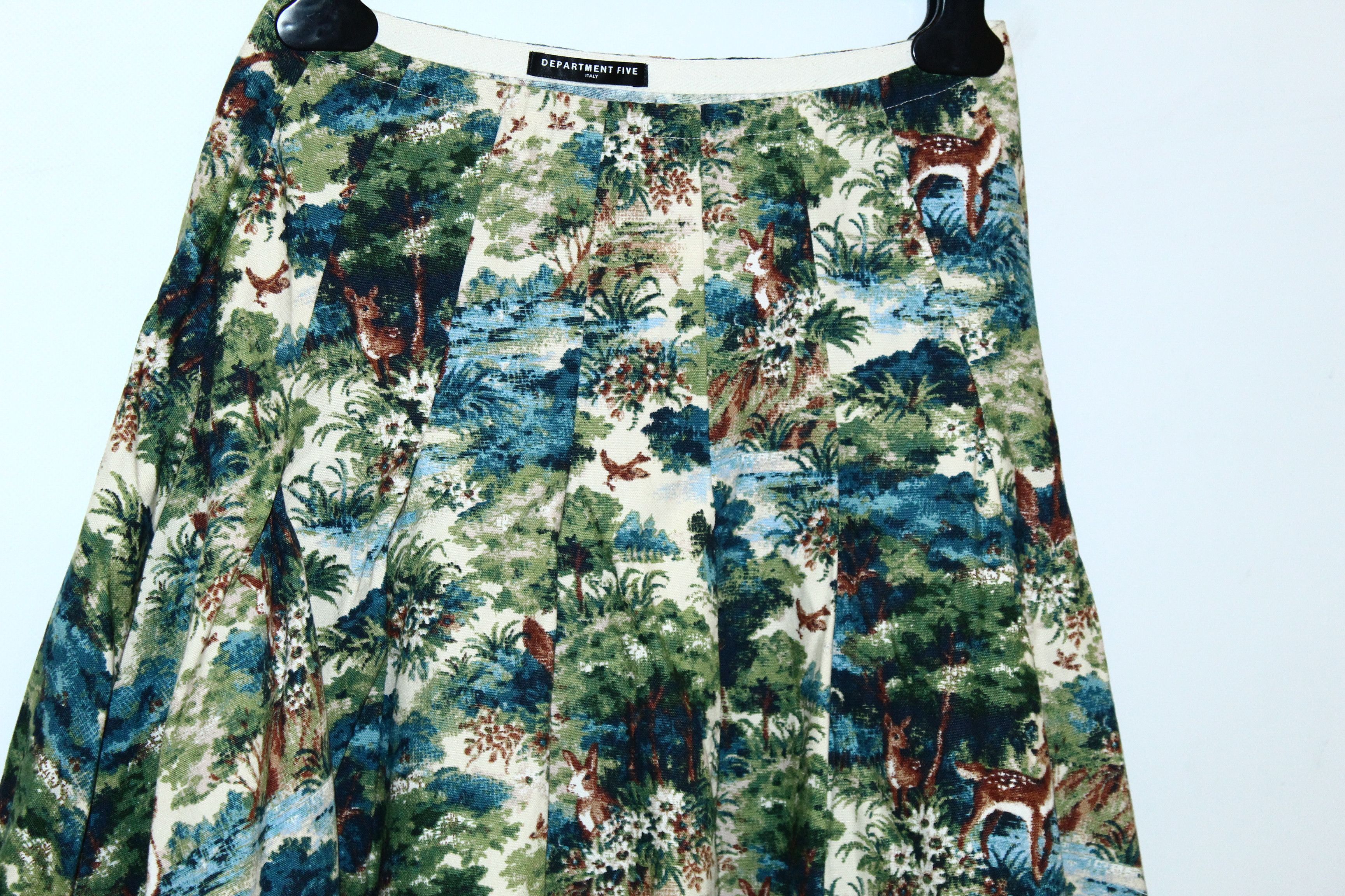 DEPARTMENT5 Department 5 cotton blend nature printed pleated skirt Size 25" / US 0 / IT 36 - 2 Thumbnail
