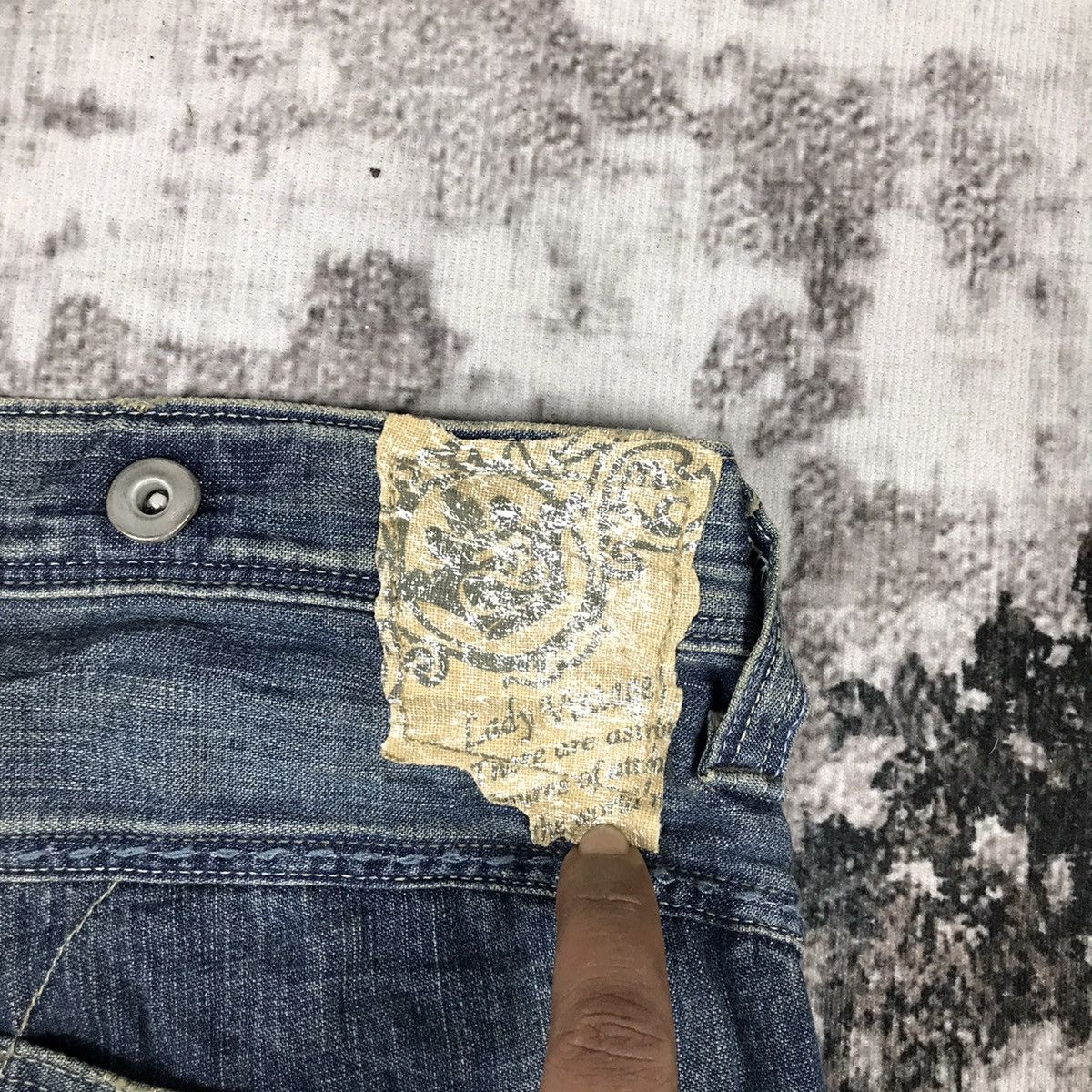 Japanese Brand × Vintage Vintage Brappers Suspender Loose Workwear Style Denim Jeans Size 29" - 11 Thumbnail