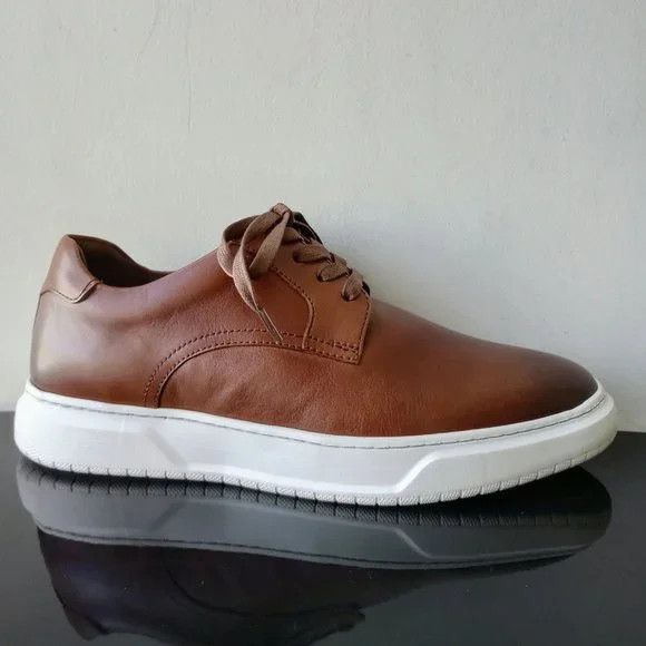 Florsheim Men's Primo Lightweight Leather Plain Toe Sneaker