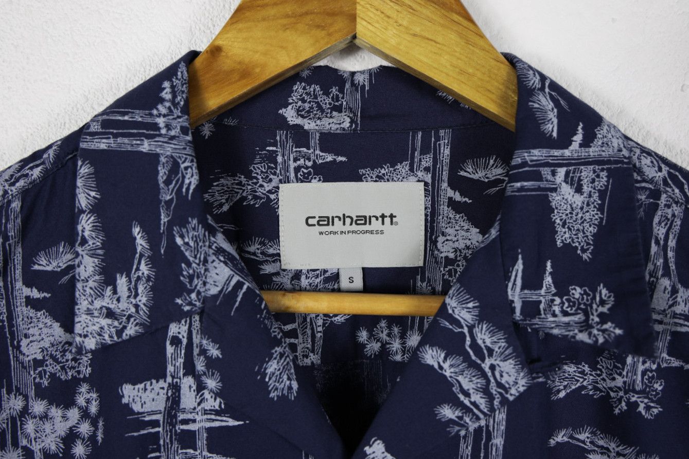 Carhartt × Carhartt Wip Carhartt Wip Pine Printed Camp Collar Hawaii Hawaiian Shirt Size US S / EU 44-46 / 1 - 6 Thumbnail