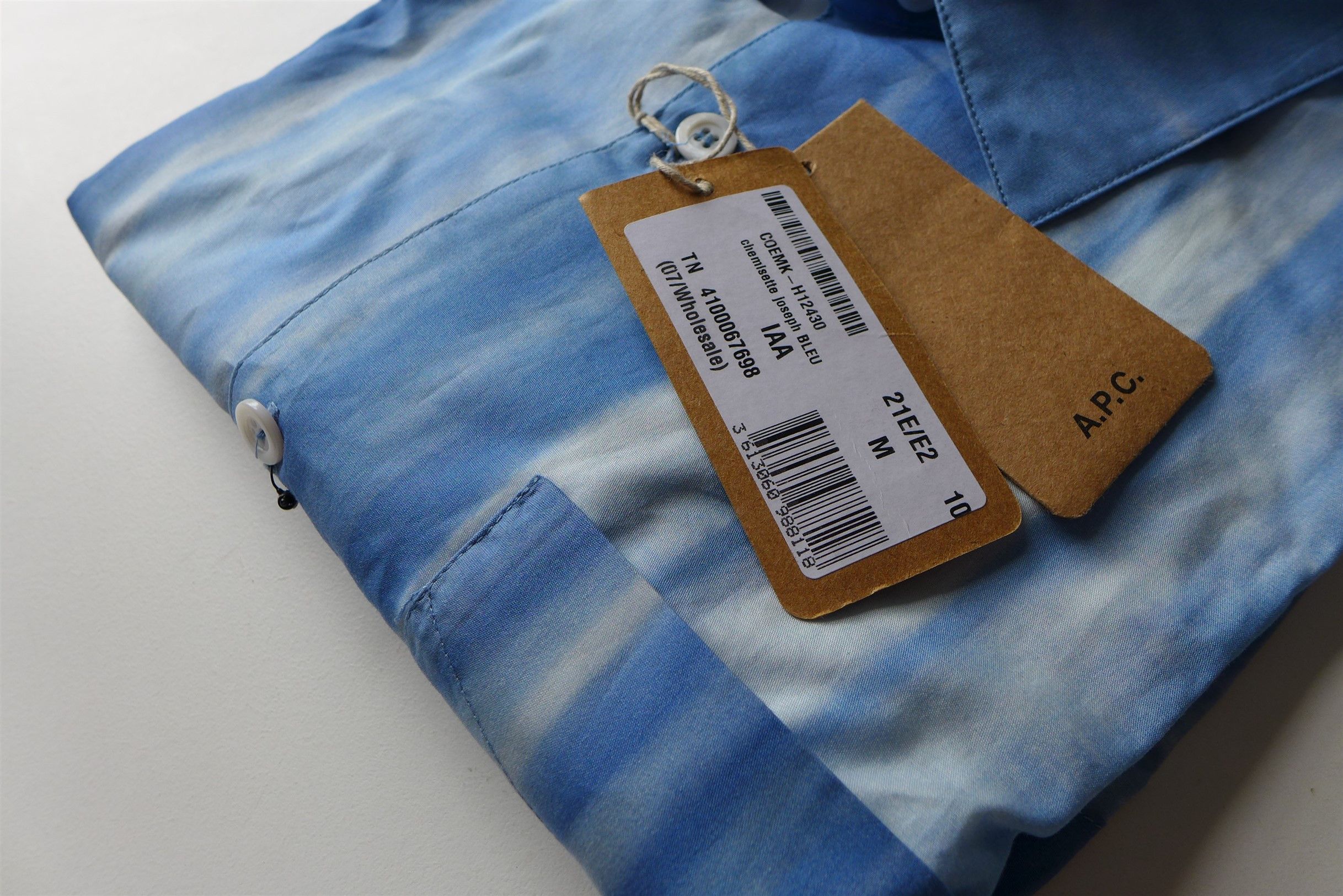A.P.C. A.P.C. Joseph Shirt - Blue Tie-Dye Size US M / EU 48-50 / 2 - 8 Thumbnail