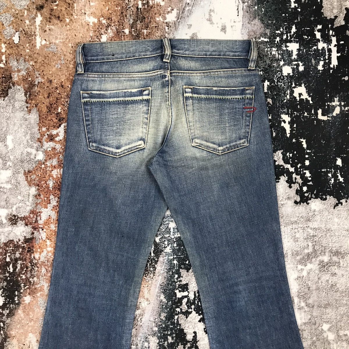 Diesel × Vintage Vintage Italian Diesel Flare Light Wash Denim Jeans Size 29" - 7 Thumbnail