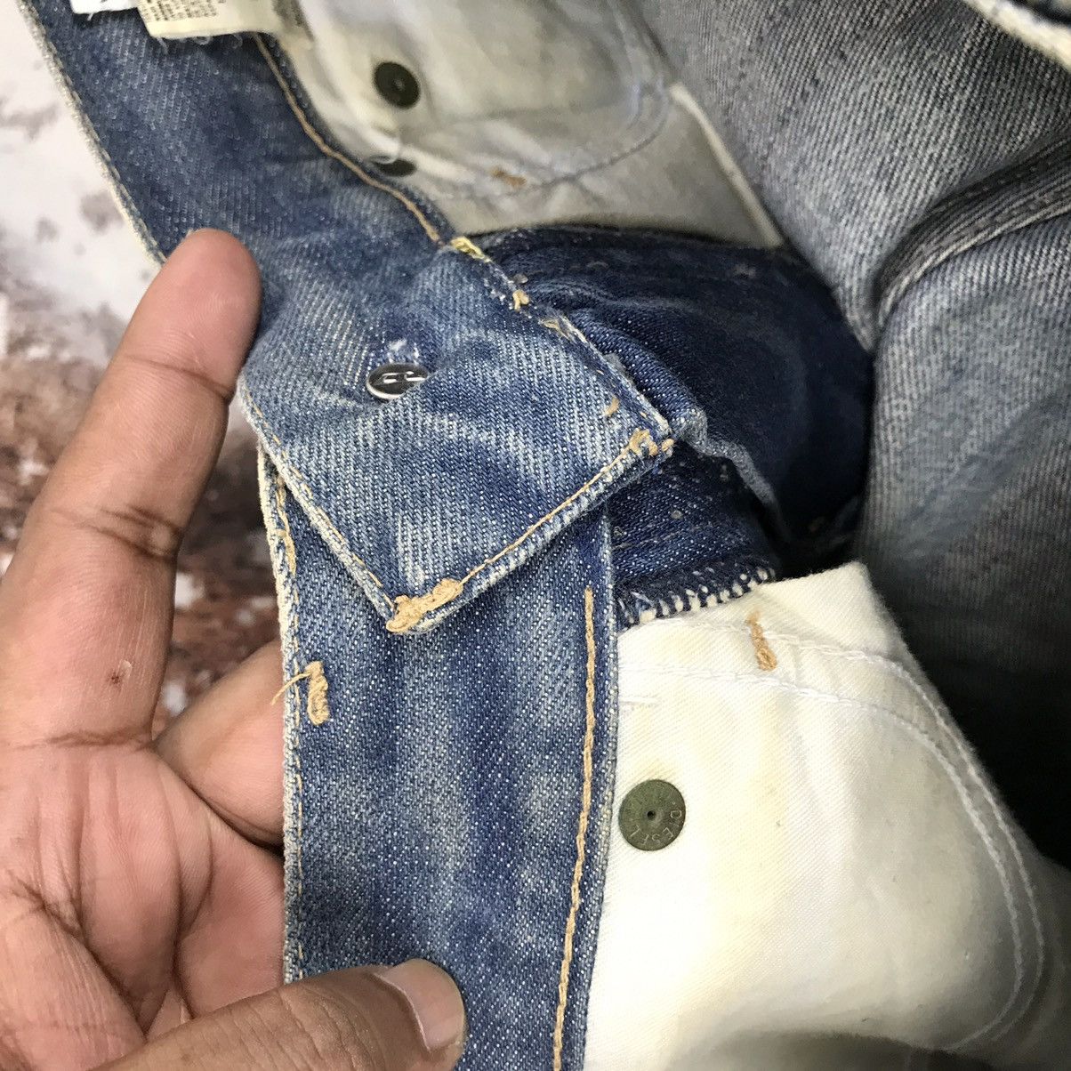 Diesel × Vintage Vintage Italian Diesel Flare Light Wash Denim Jeans Size 29" - 16 Thumbnail