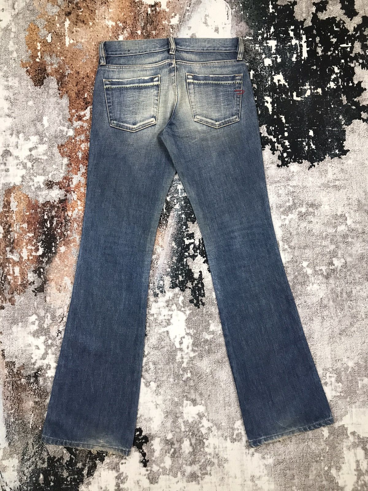 Diesel × Vintage Vintage Italian Diesel Flare Light Wash Denim Jeans Size 29" - 6 Thumbnail
