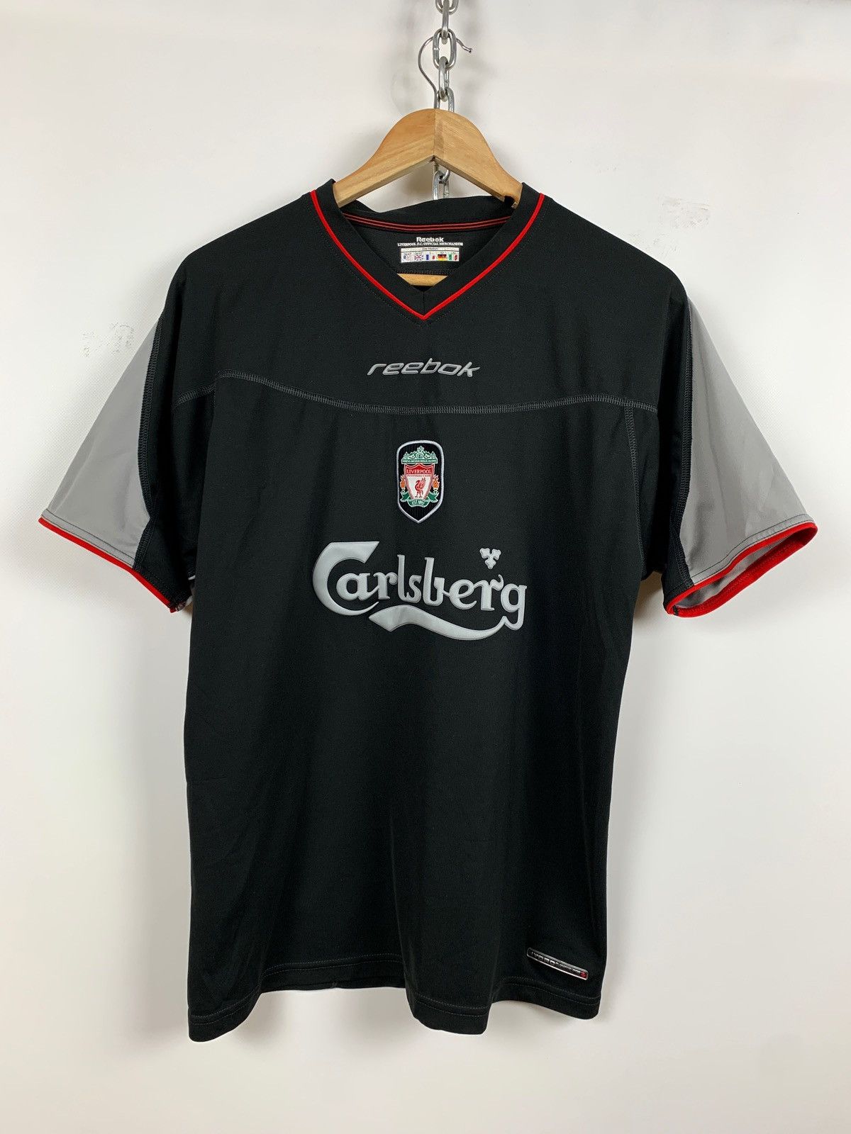 2002 Vintage Reebok Liverpool Carlsberg Soccer Jersey