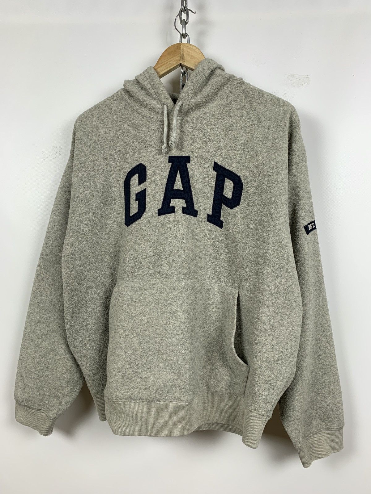 Vintage GAP Oversized Big Logo Fleece Hoodie Made In Korea