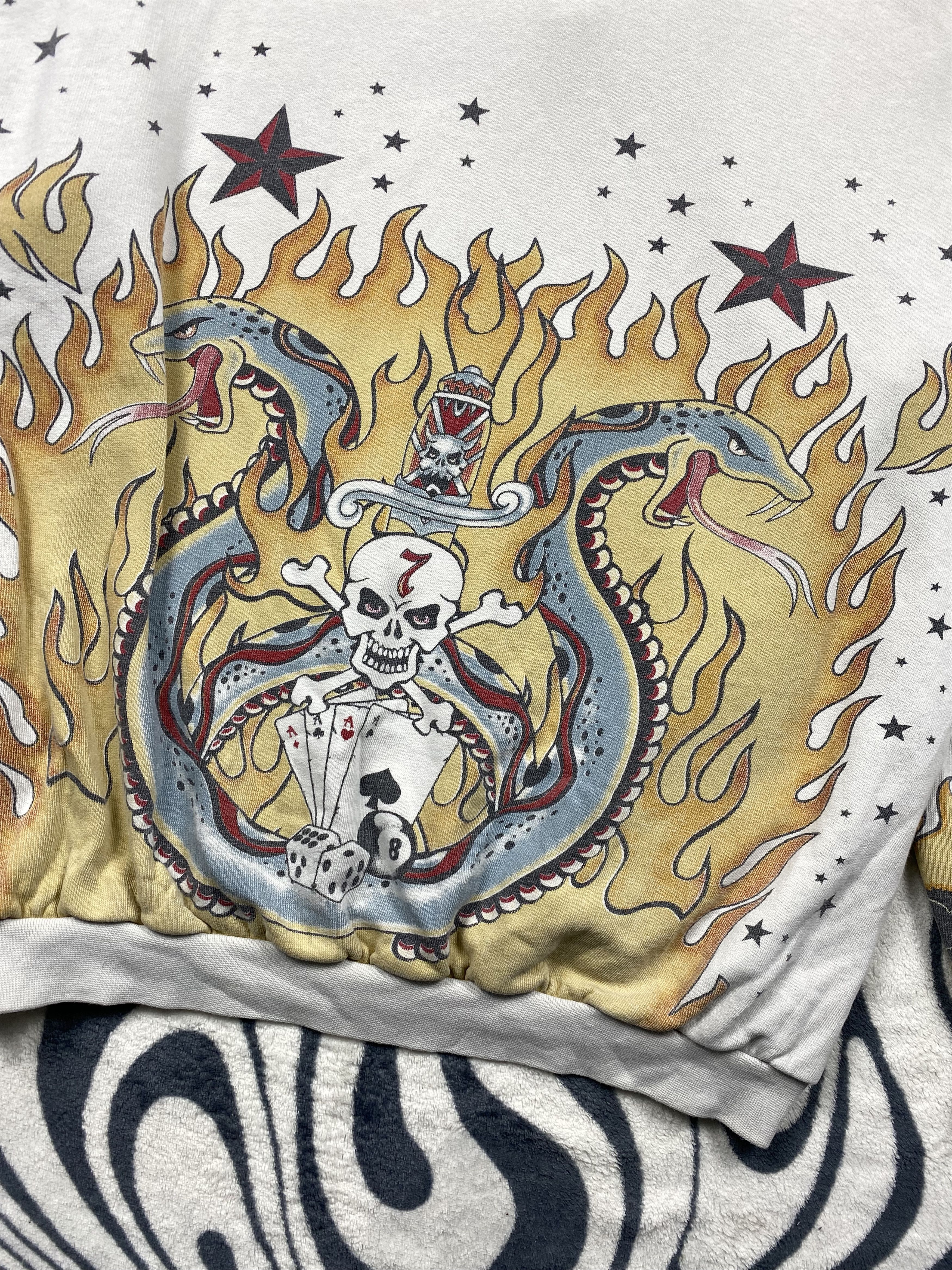 Seditionaries Vintage Mens Oversized Hoodie Ed Hardy Style Size US L / EU 52-54 / 3 - 8 Thumbnail