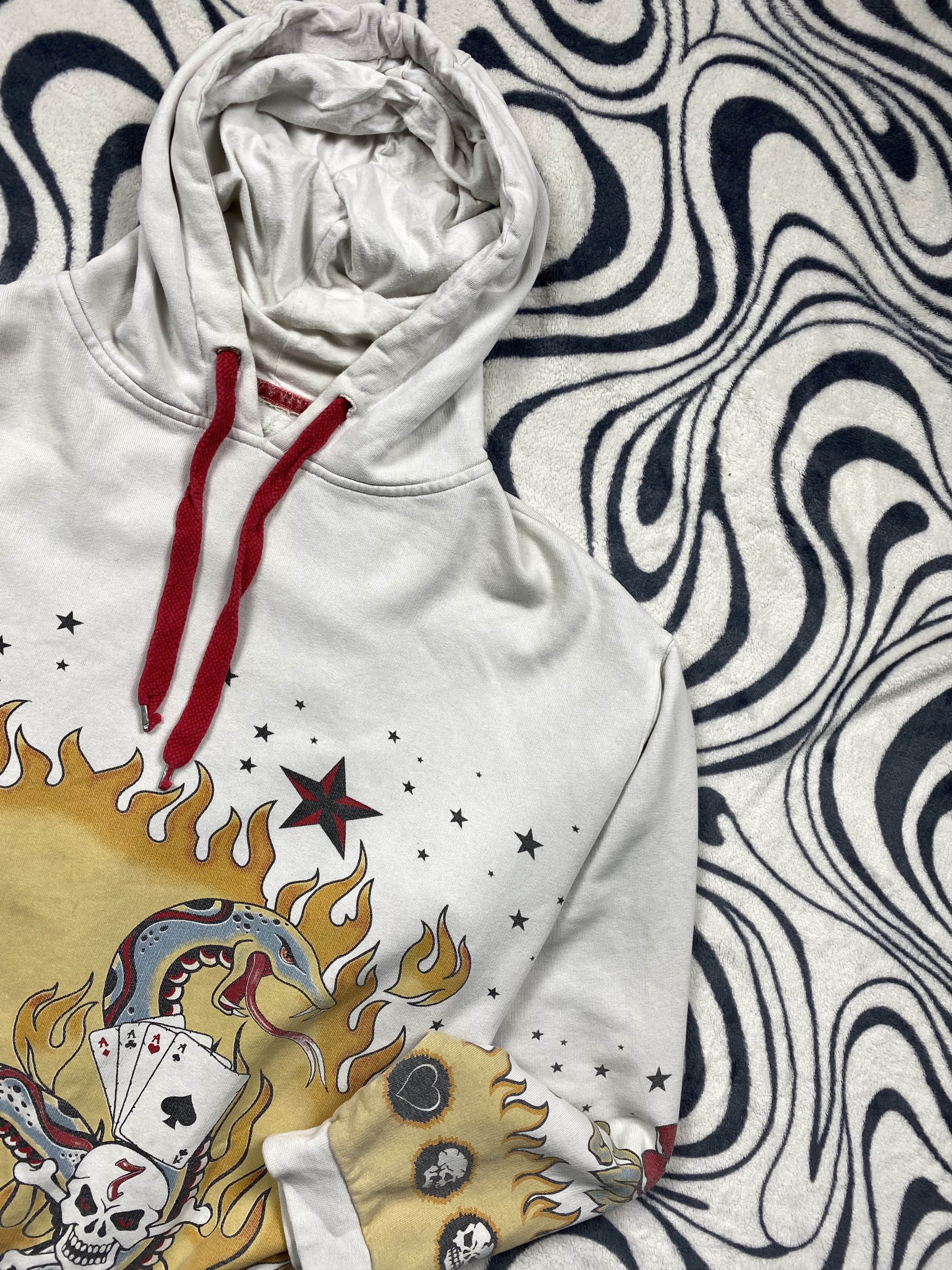 Seditionaries Vintage Mens Oversized Hoodie Ed Hardy Style Size US L / EU 52-54 / 3 - 2 Thumbnail