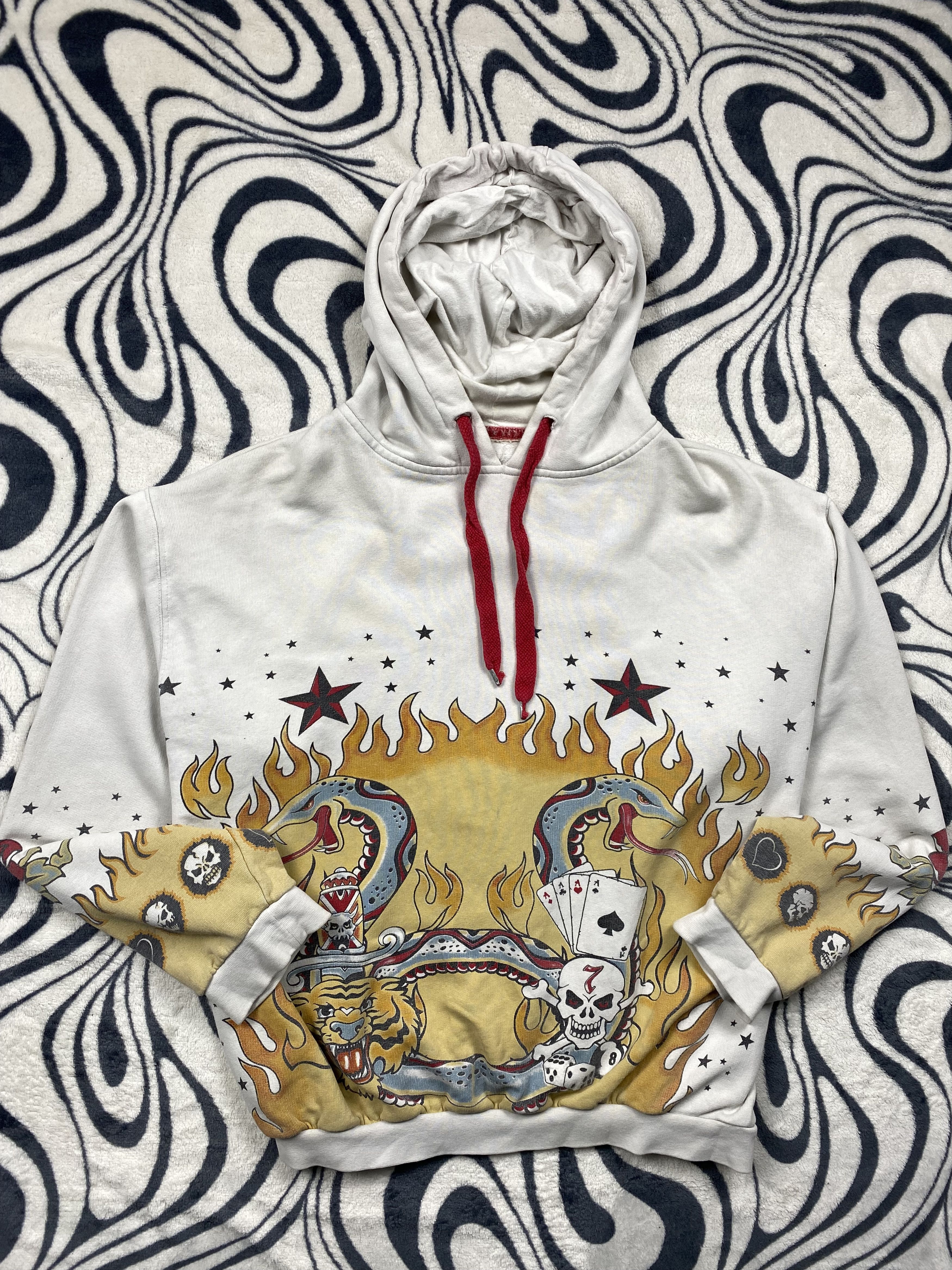 Seditionaries Vintage Mens Oversized Hoodie Ed Hardy Style Size US L / EU 52-54 / 3 - 1 Thumbnail