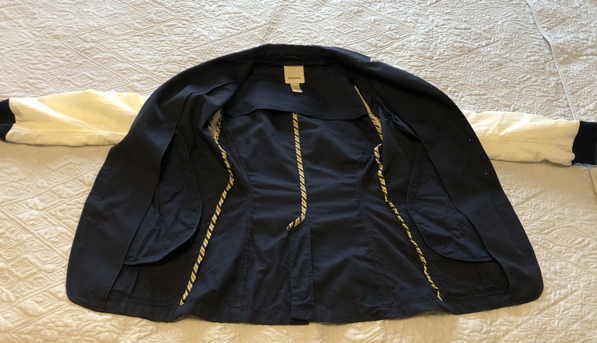 Diesel RARE VINTAGE DIESEL VARSTY JACKET BLAZER NAVY & WHITE DESIGN Size XS / US 0-2 / IT 36-38 - 6 Thumbnail