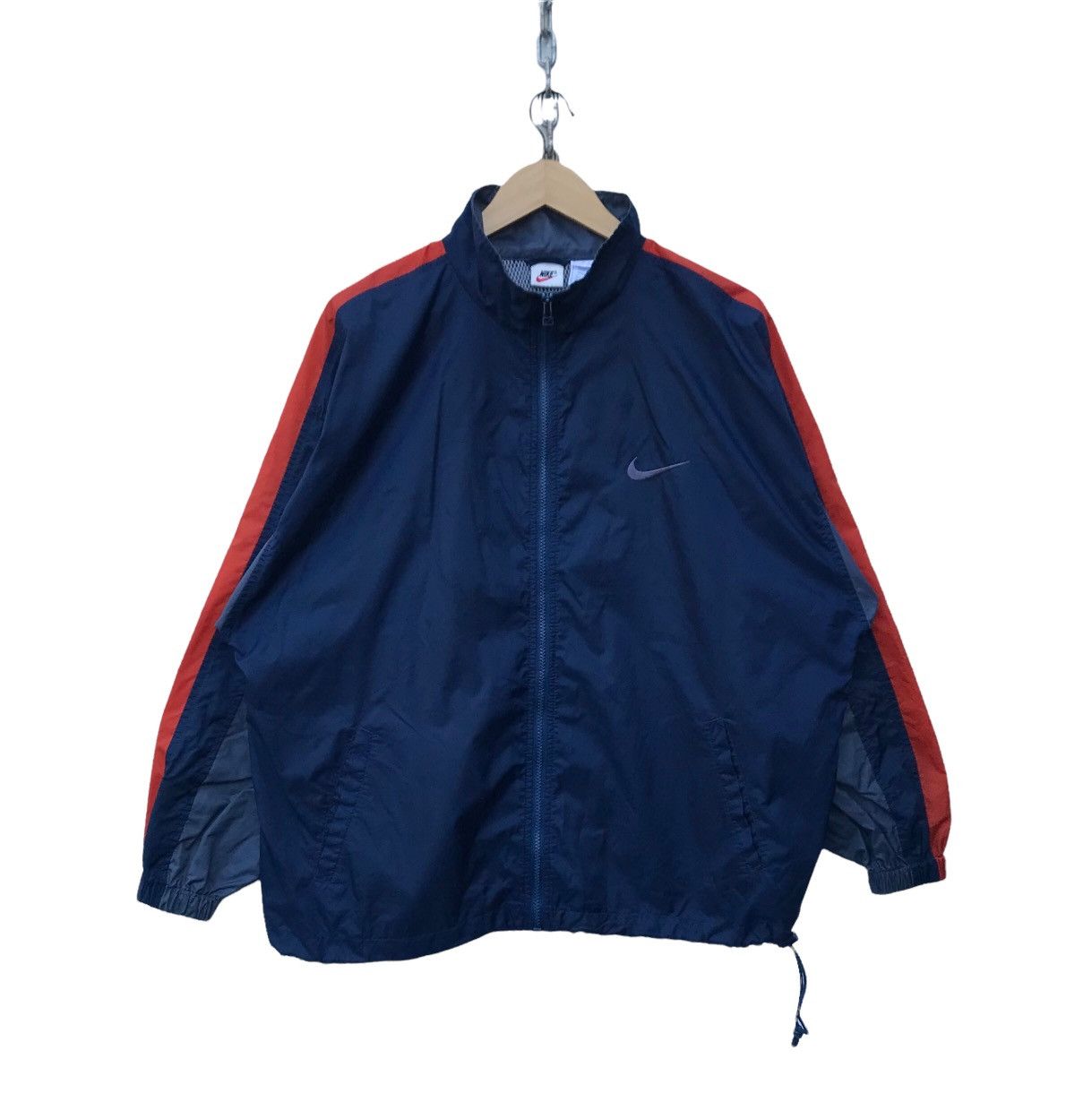 Nike Vintage 90s Nike Swoosh Windbreaker Jacket Size US L / EU 52-54 / 3 - 1 Thumbnail