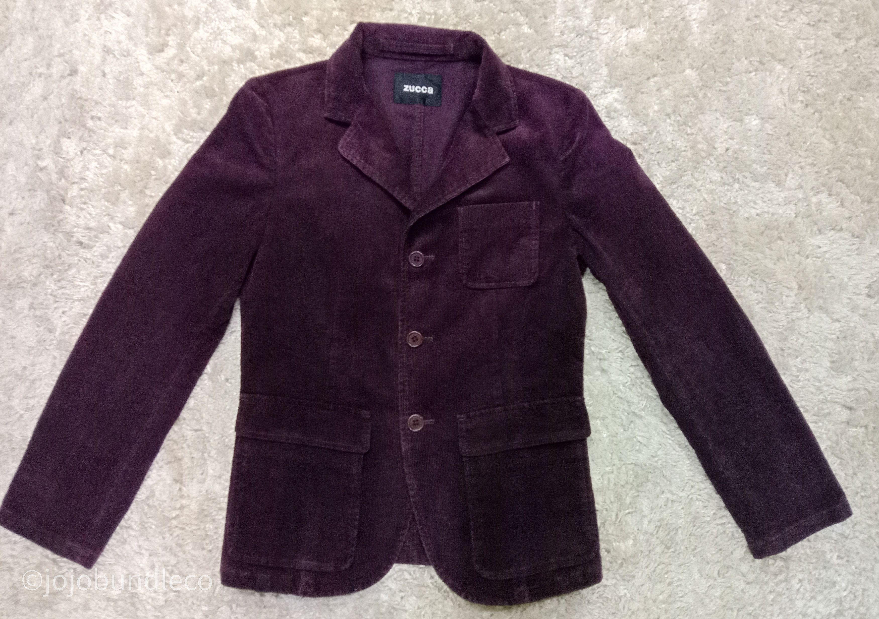 CABANE de ZUCCa Zucca Dark Purple Corduroy Blazer Size S / US 4 / IT 40 - 1 Thumbnail