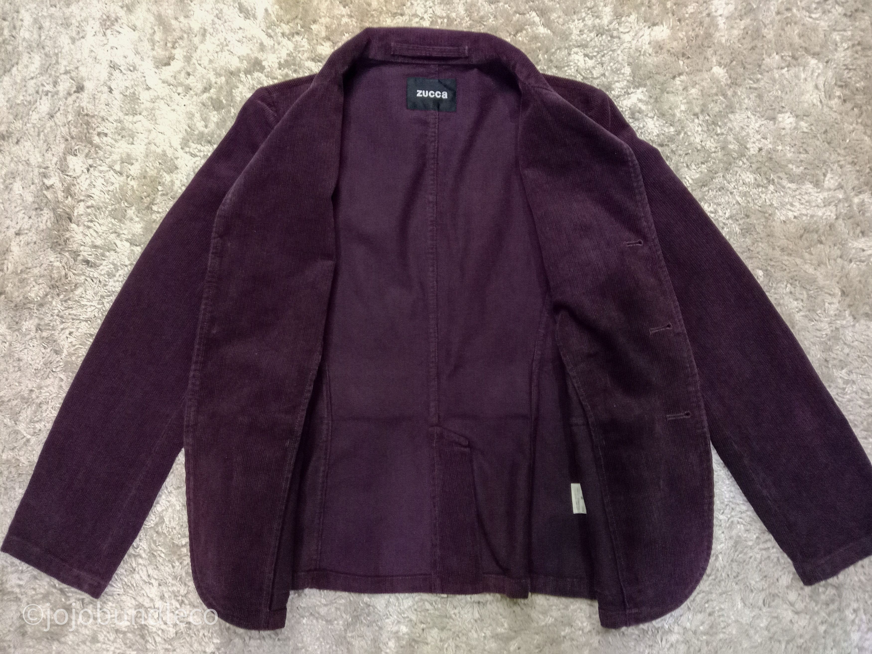 CABANE de ZUCCa Zucca Dark Purple Corduroy Blazer Size S / US 4 / IT 40 - 7 Thumbnail