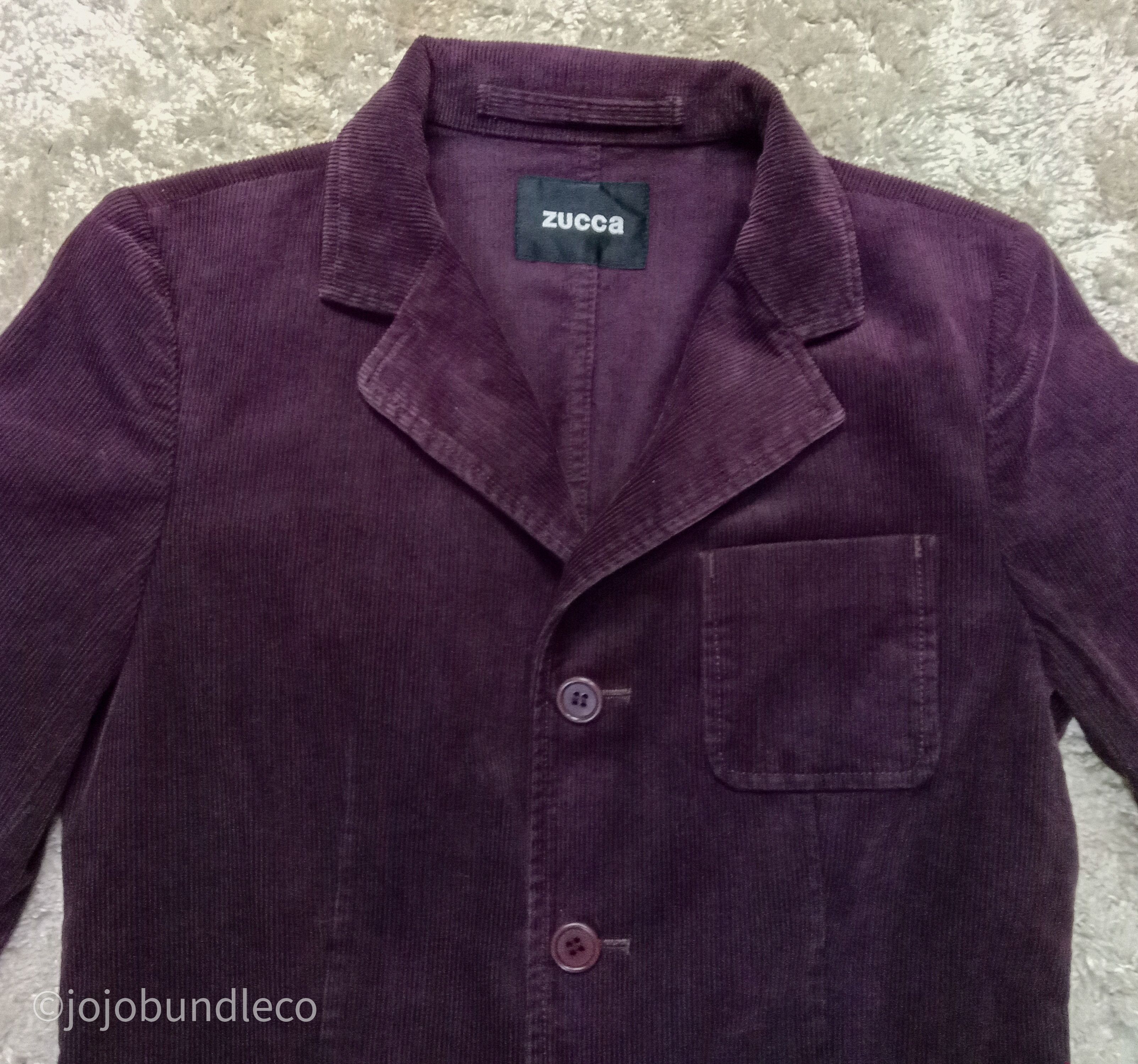 CABANE de ZUCCa Zucca Dark Purple Corduroy Blazer Size S / US 4 / IT 40 - 2 Thumbnail