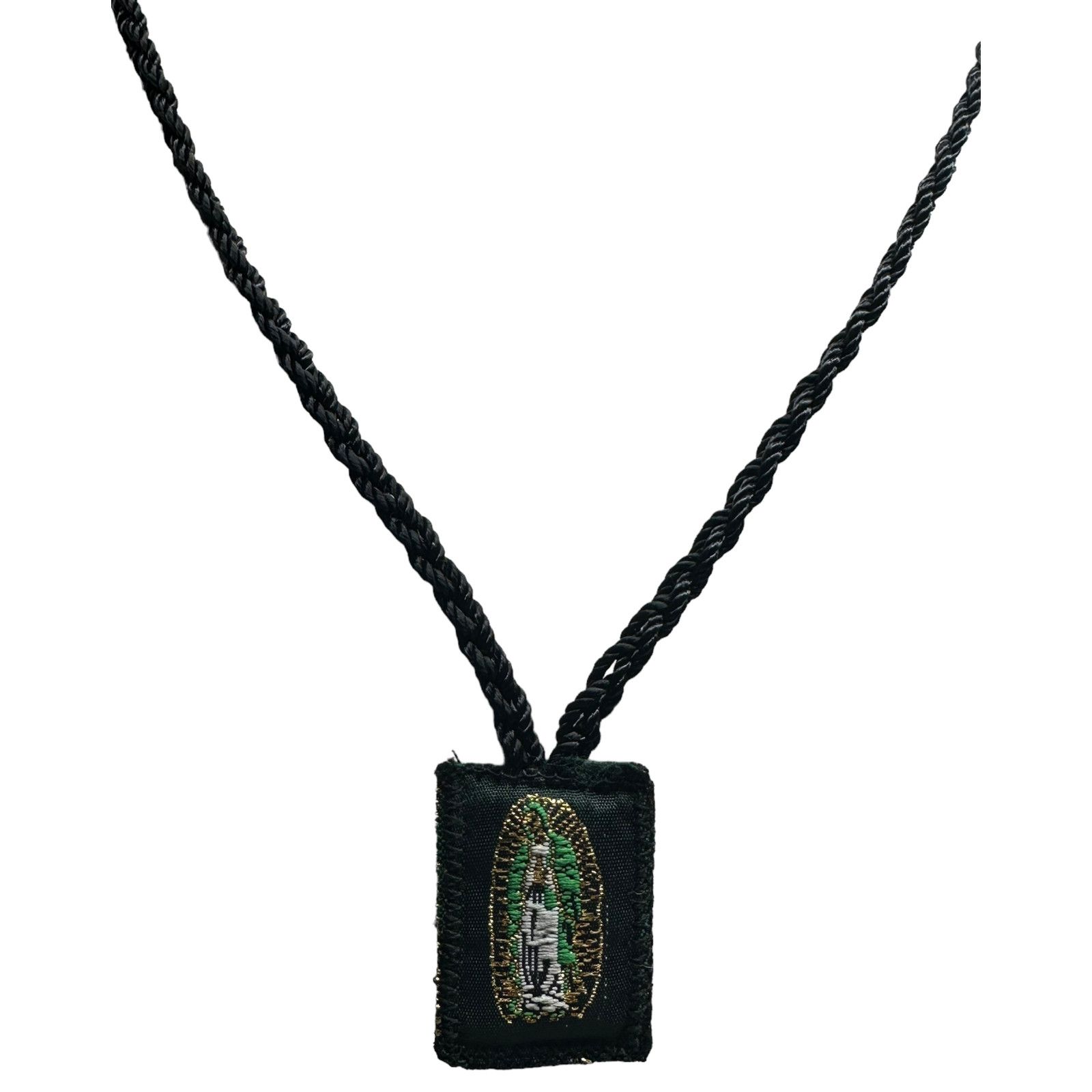 Handmade Small St Jude Our Lady of Guadalupe Black Rope Necklace NEW Size ONE SIZE - 2 Thumbnail