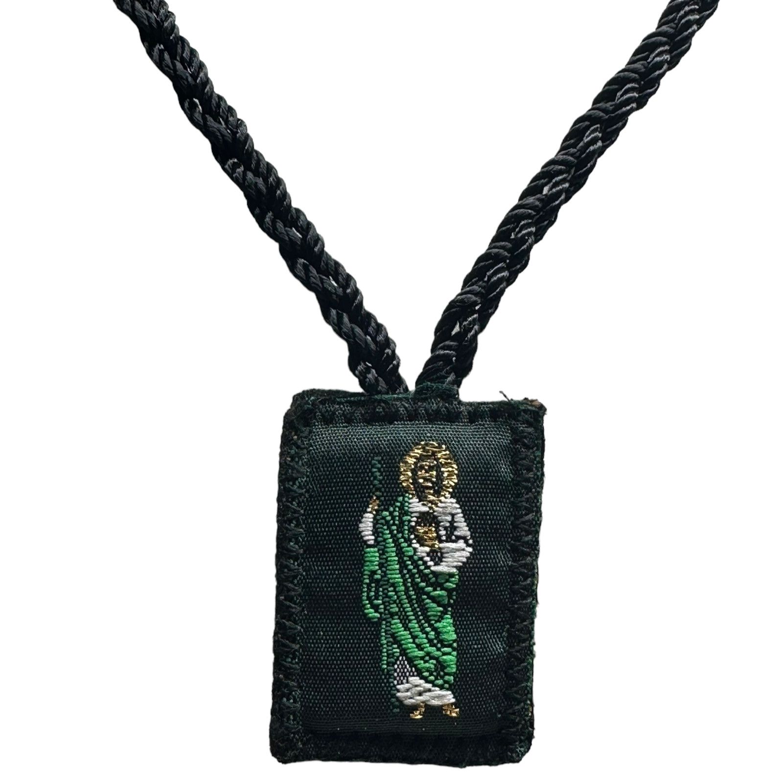 Handmade Small St Jude Our Lady of Guadalupe Black Rope Necklace NEW Size ONE SIZE - 1 Thumbnail