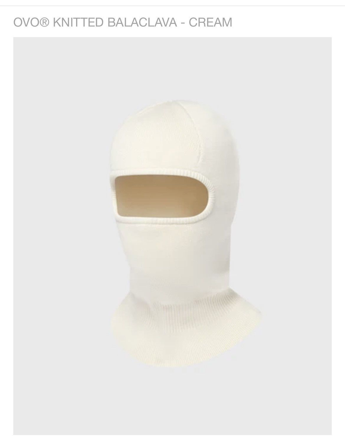 OVO Knitted Balaclava