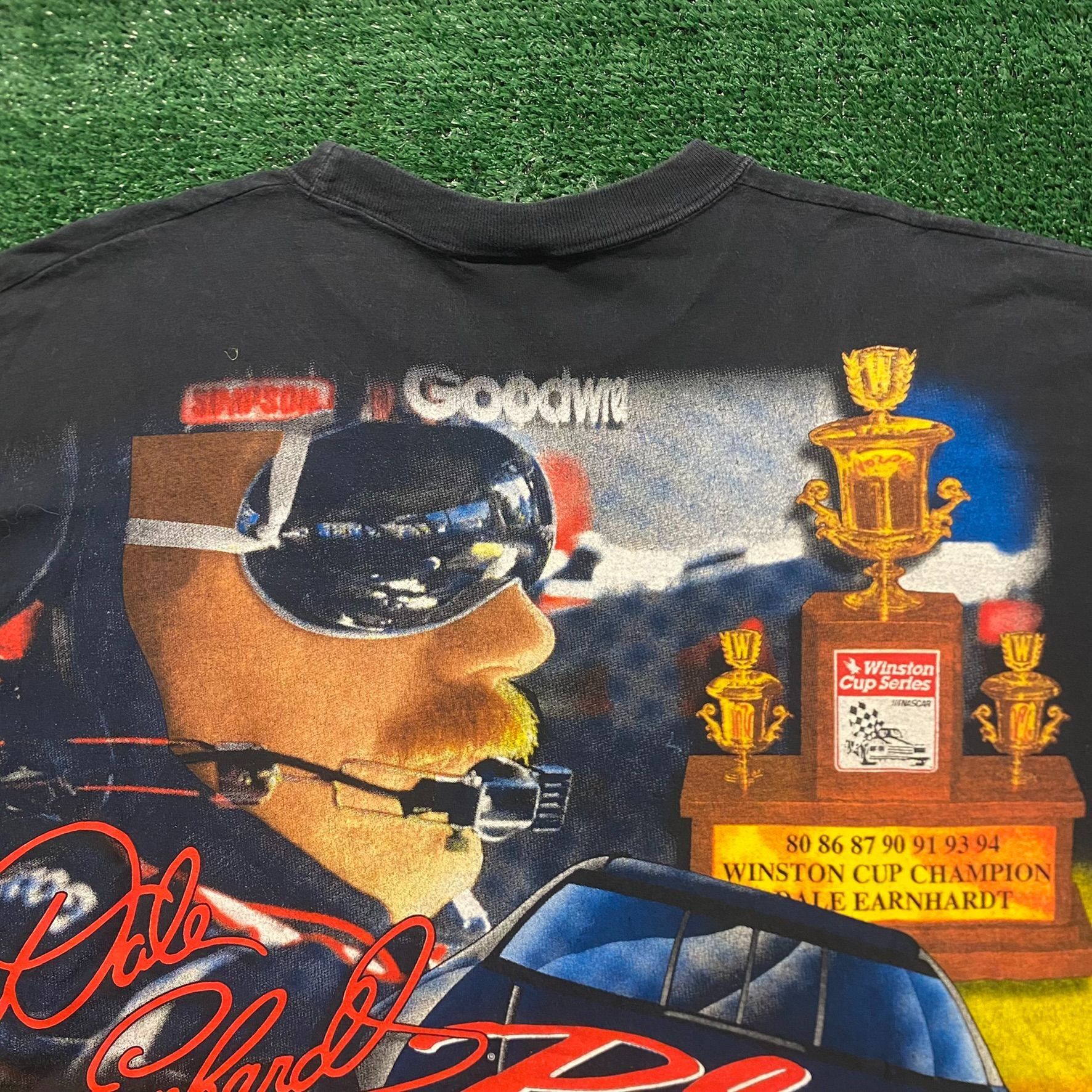 NASCAR Dale Earnhardt Vintage 90s NASCAR Racing AOP T-Shirt Size US L / EU 52-54 / 3 - 6 Thumbnail