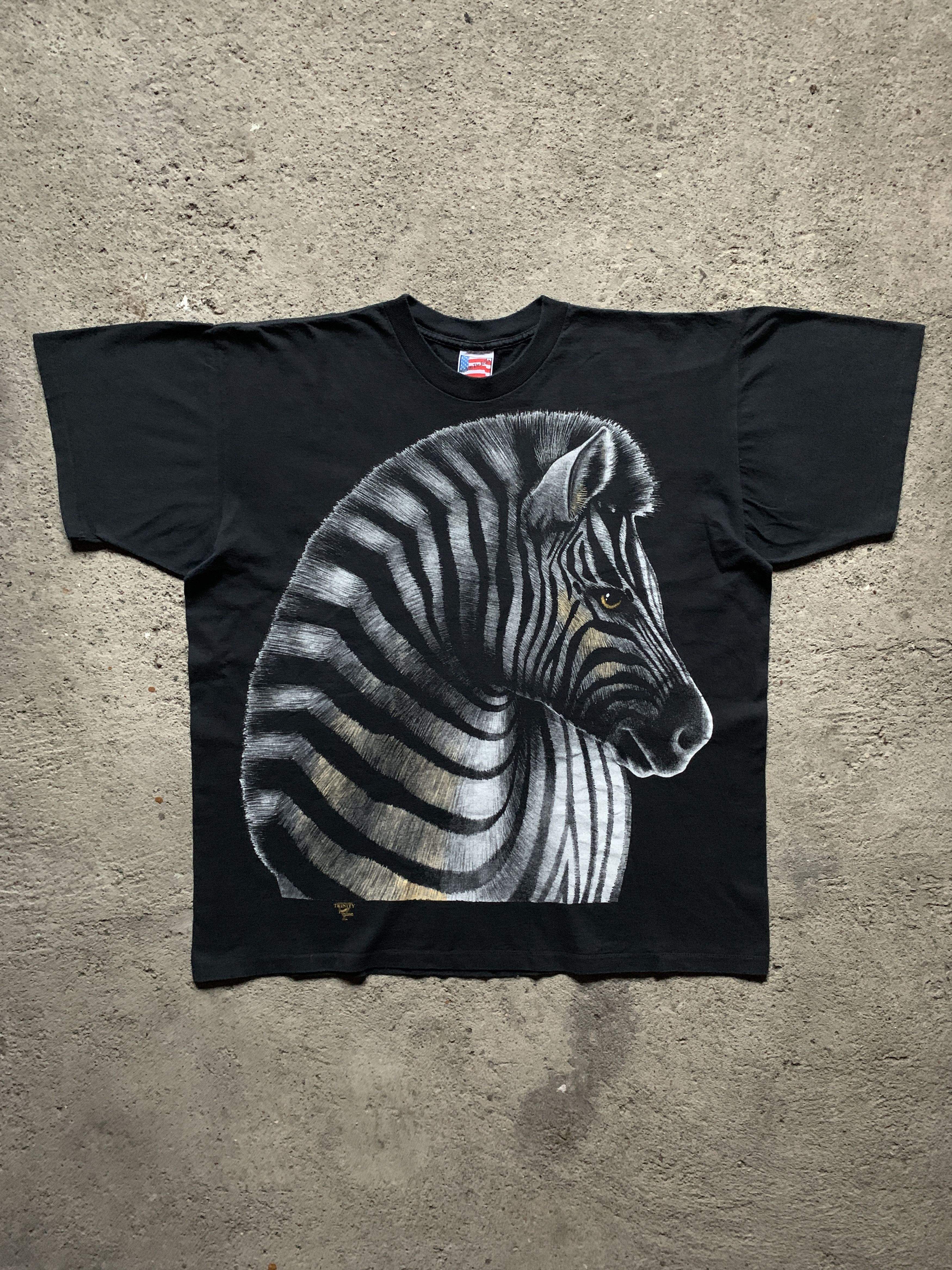 Vintage Vintage Zebra Trinity Products 90's Animal T-shirt Size US XL / EU 56 / 4 - 1 Thumbnail