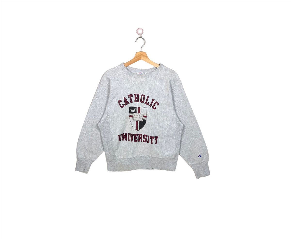 Champion × Vintage Vintage 90s Champion Reverse Weave Catholic University Size US M / EU 48-50 / 2 - 1 Thumbnail
