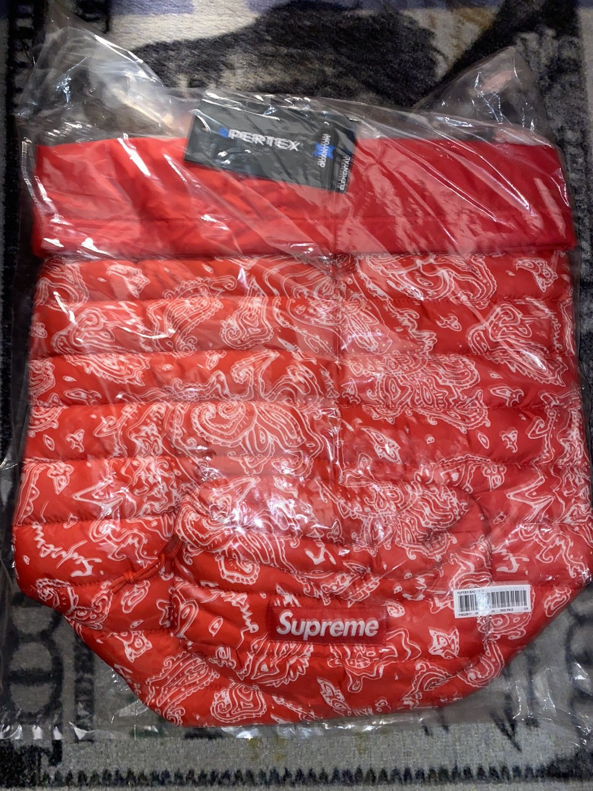 Supreme Supreme Puffer Backpack Red Paisley | Grailed