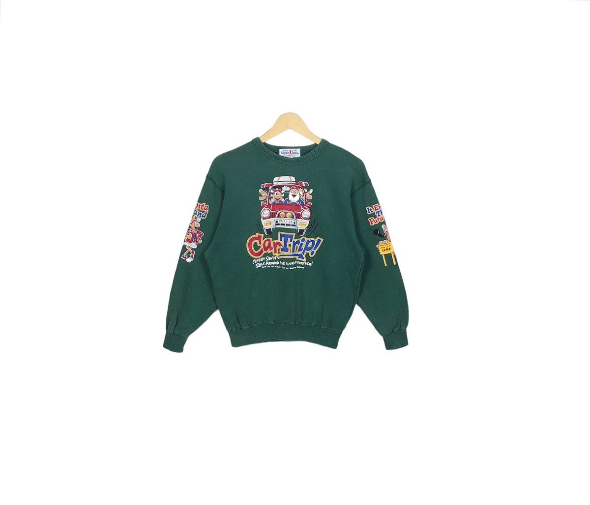 Vintage Vintage 90s Captain Santa Overprint Sweatshirt Size US S / EU 44-46 / 1 - 2 Thumbnail