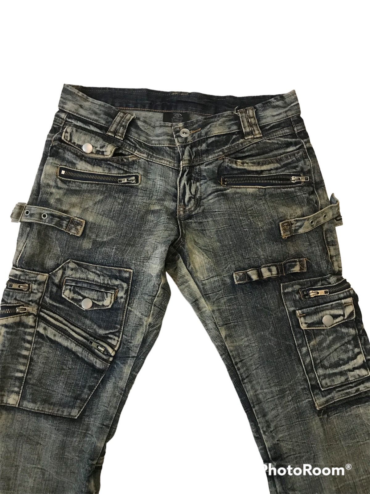 Japanese Brand cargo pant with zip by semantic design bootcut Size US 33 - 3 Thumbnail