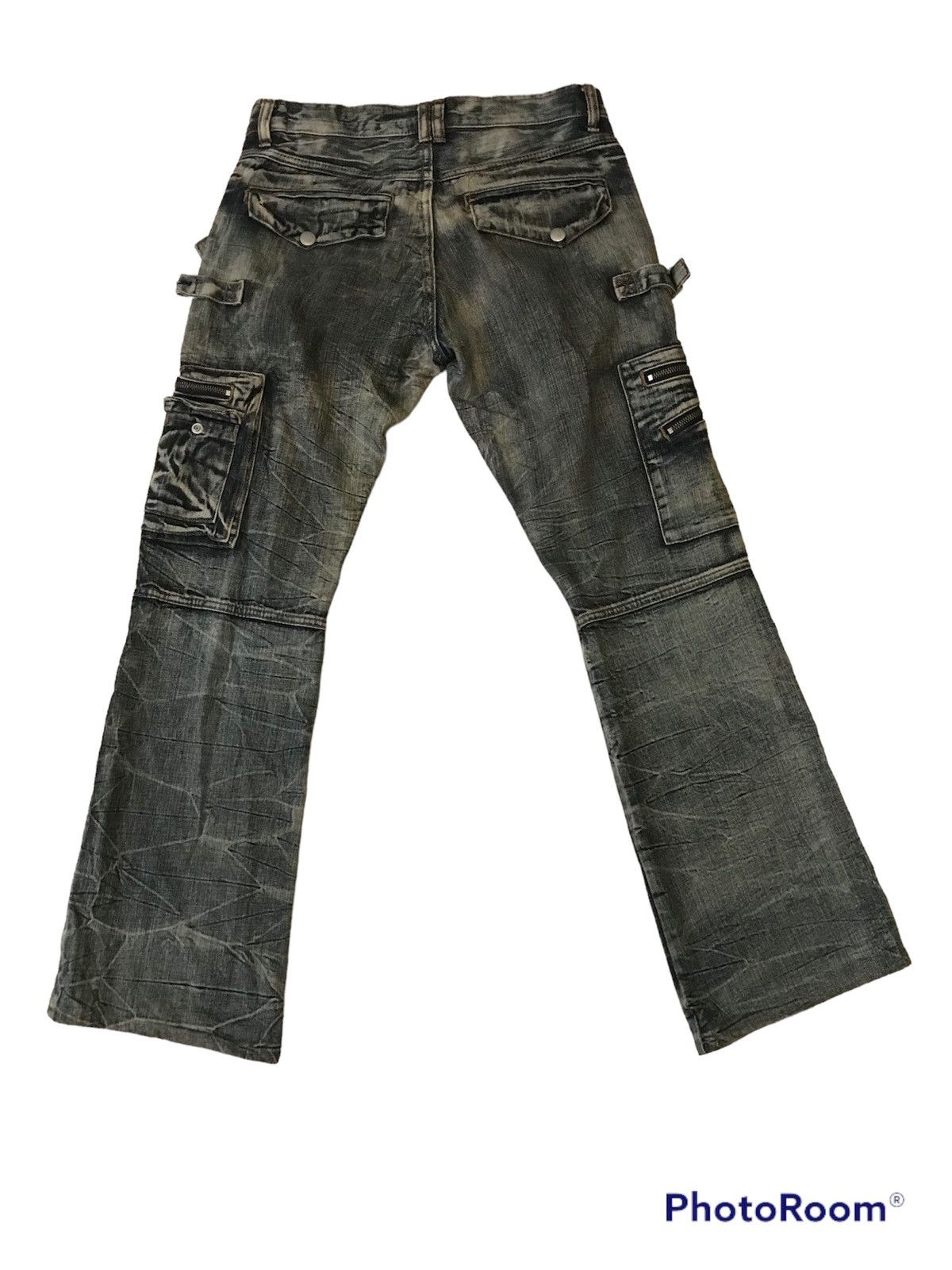 Japanese Brand cargo pant with zip by semantic design bootcut Size US 33 - 6 Thumbnail
