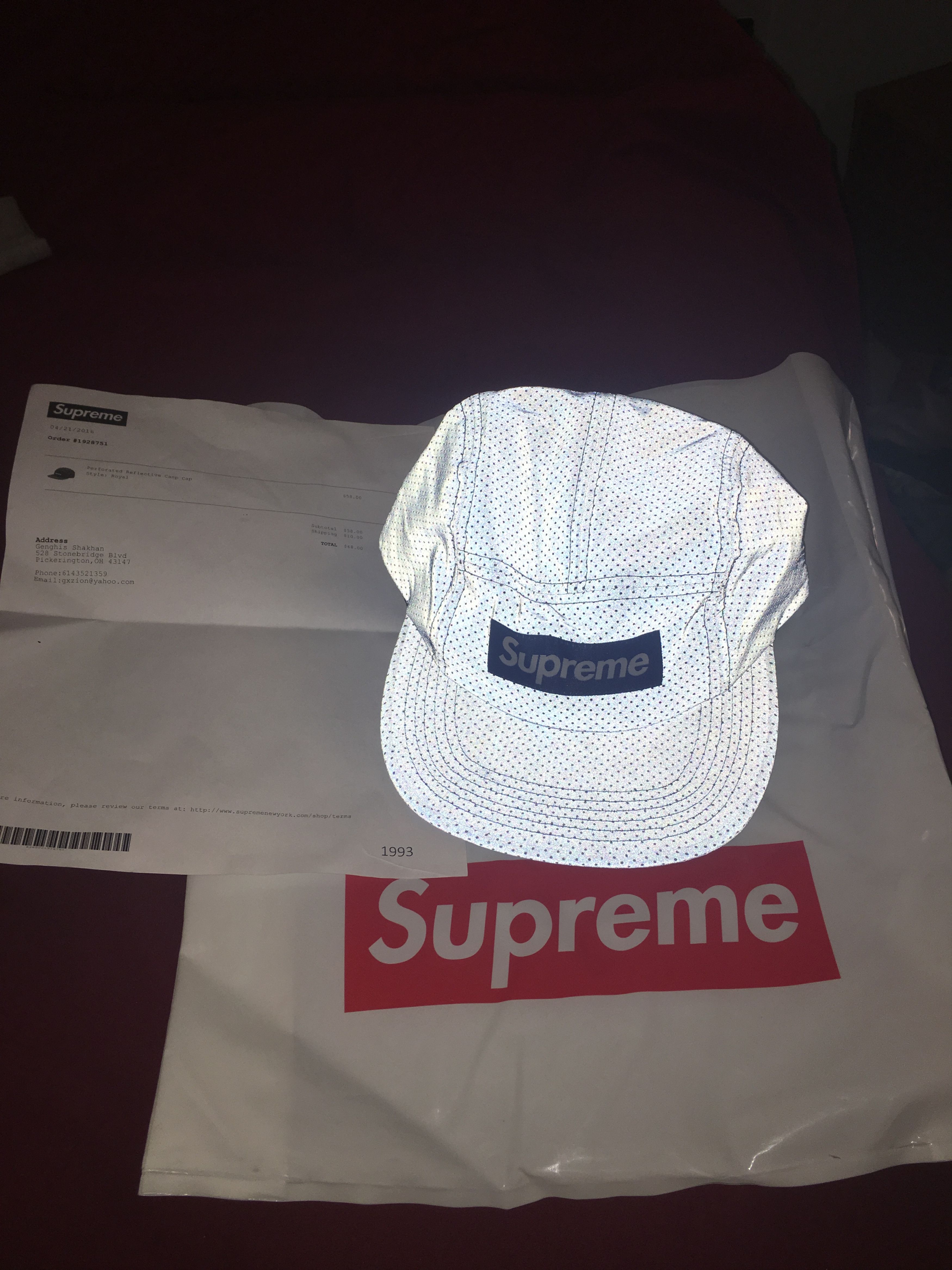 supreme perforated camp cap