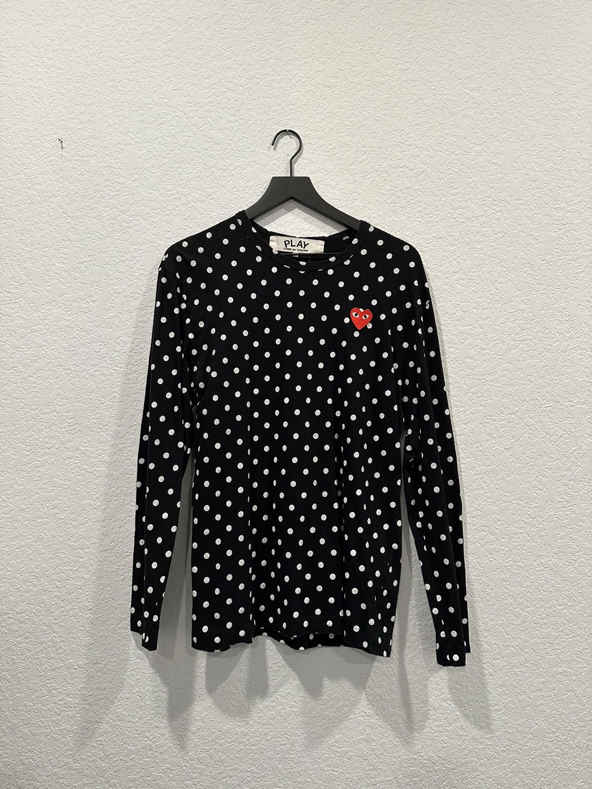 Cdg Long Sleeve Polkadot Vintage Comme Des Garçons Play Polka Dot