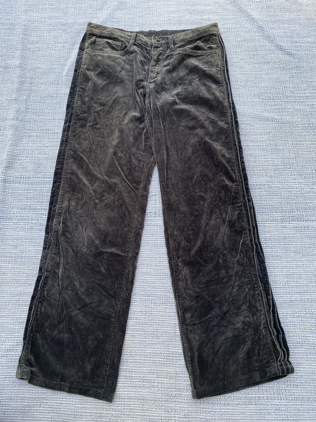 CABANE de ZUCCa dark blue corduroy side pleated pants Size US 30 / EU 46 - 1 Thumbnail