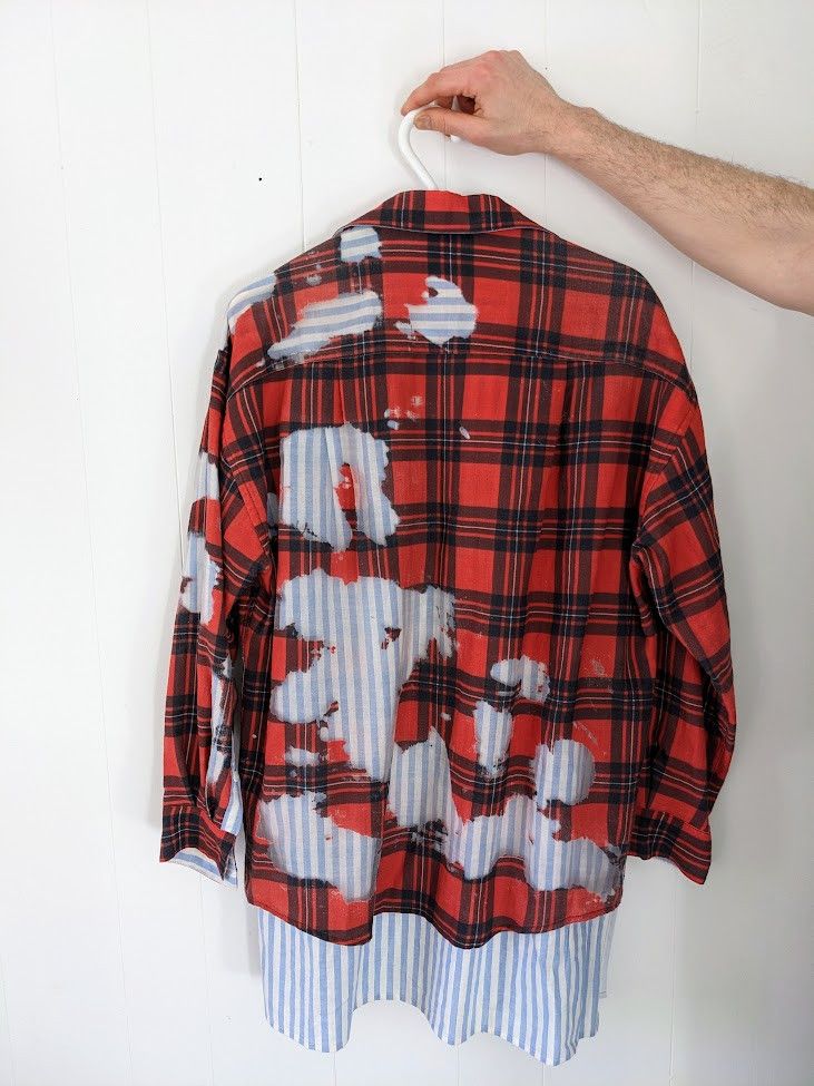 Other KAWAKEY 2020 Devore Two Layer Plaid Button-Down Shirt Size US M / EU 48-50 / 2 - 2 Thumbnail