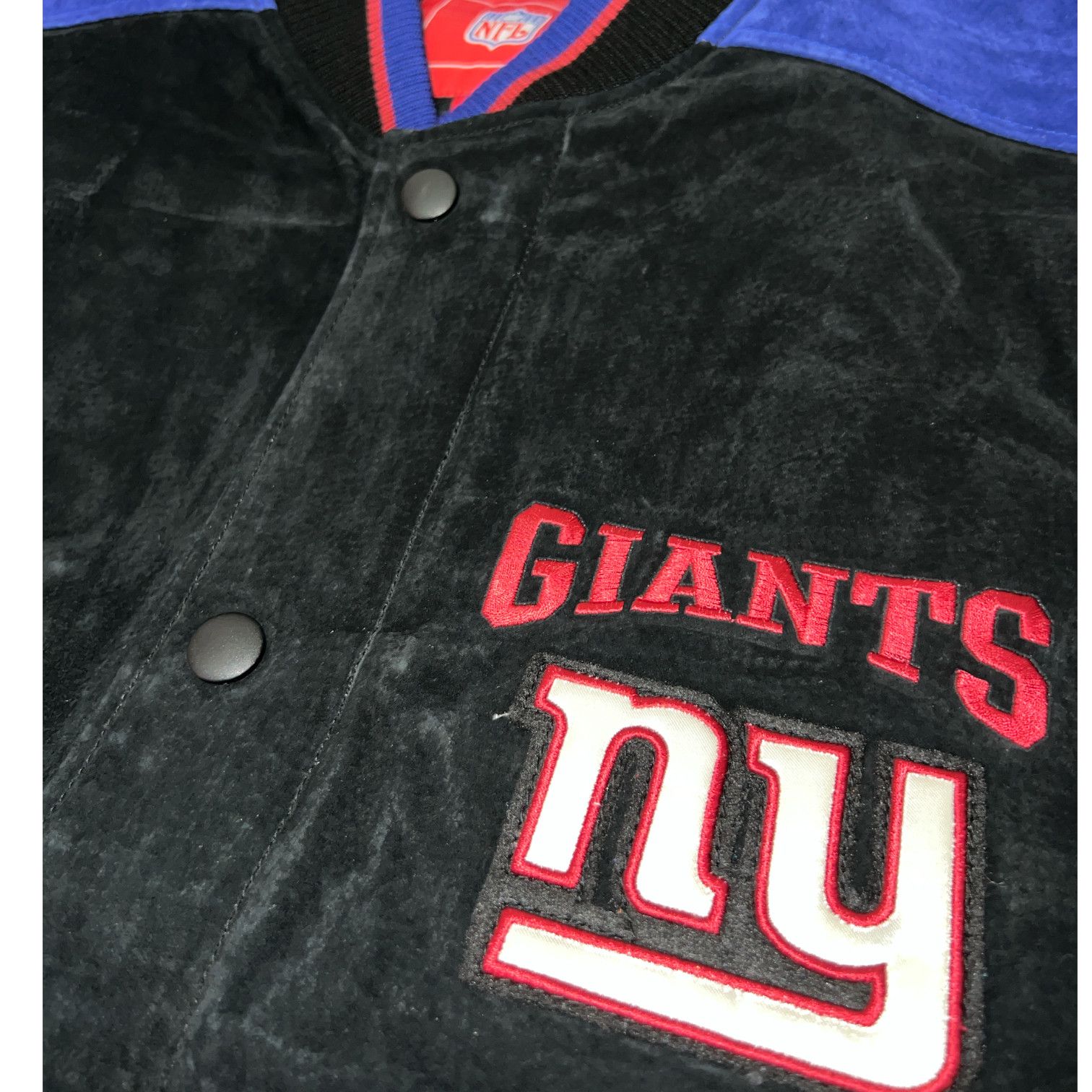 NFL Vintage G-III New York NY Giants Suede Varsity Jacket Size US L / EU 52-54 / 3 - 3 Thumbnail