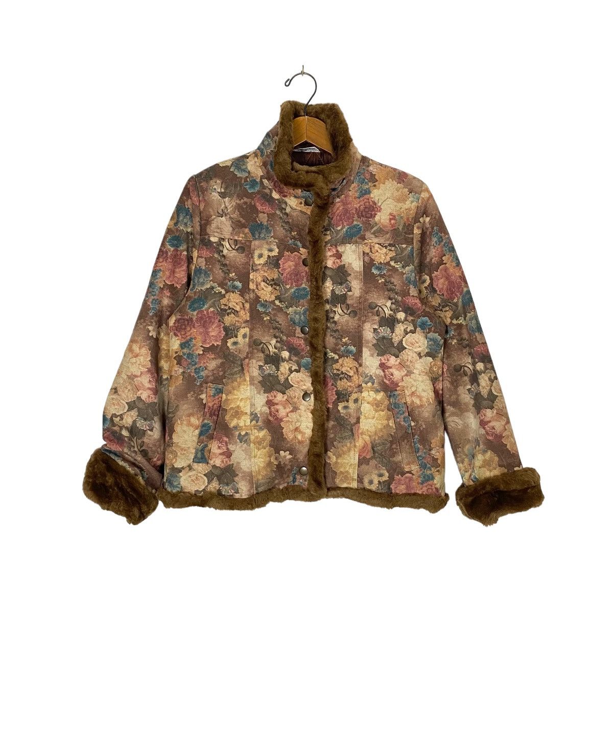 Vintage Rare‼️ Vintage Aton Rose Floral Fur Lined Coat Size M / US 6-8 / IT 42-44 - 1 Thumbnail