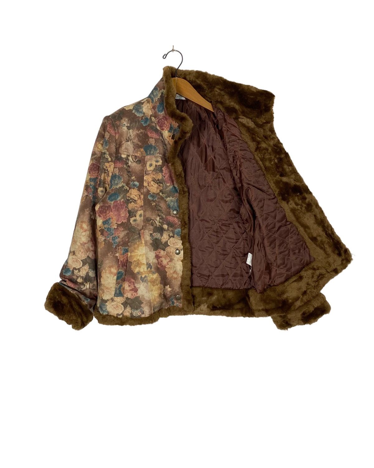 Vintage Rare‼️ Vintage Aton Rose Floral Fur Lined Coat Size M / US 6-8 / IT 42-44 - 2 Thumbnail
