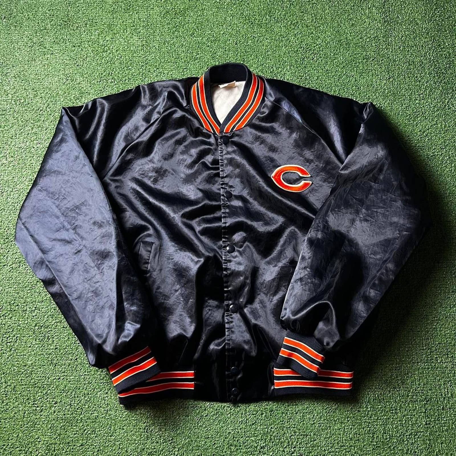 Chalk Line Vintage Bears Chalk Line Satin Jacket Football Sports Large