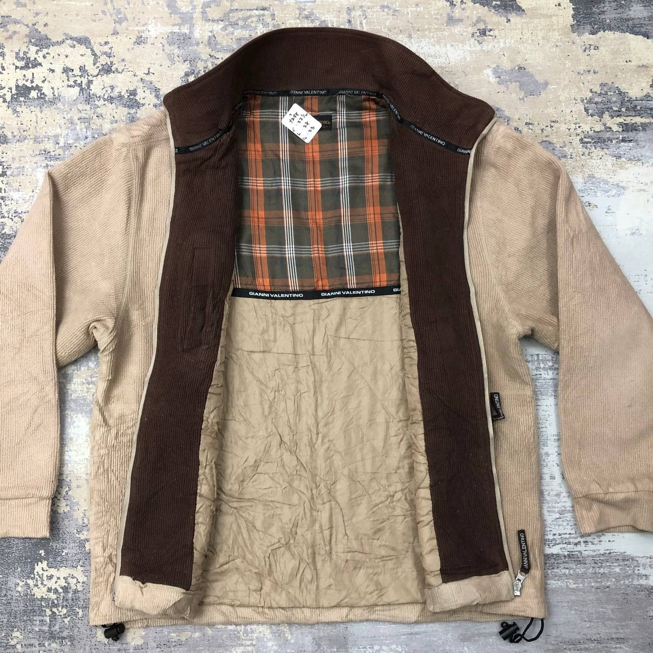 Other Z255 GIANNI VALENTINO ITALY FLEECE TARTAN JACKET Size US L / EU 52-54 / 3 - 4 Thumbnail
