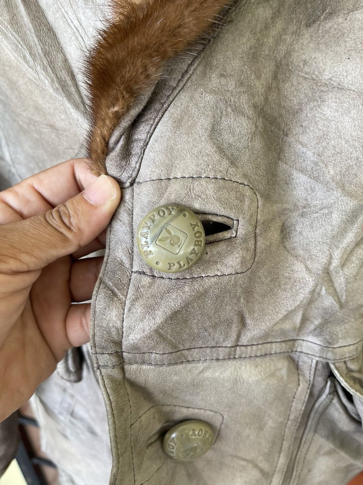 Designer × Japanese Brand × Playboy Rare❗️NICE LEATHER JACKET OF PLAYBOY Size US L / EU 52-54 / 3 - 4 Thumbnail