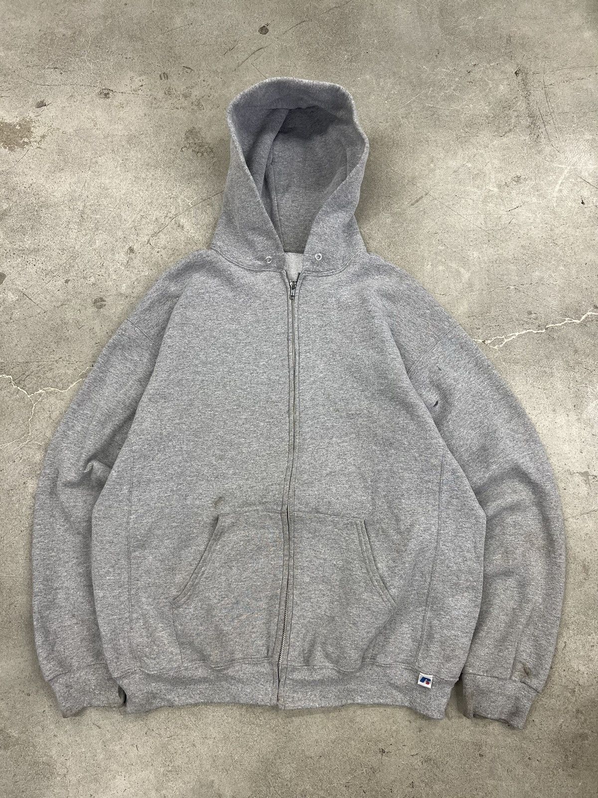 Vintage 90'S Russell College Pullover Hoodie, Men's Size L cotton black type Vintage Second Hand