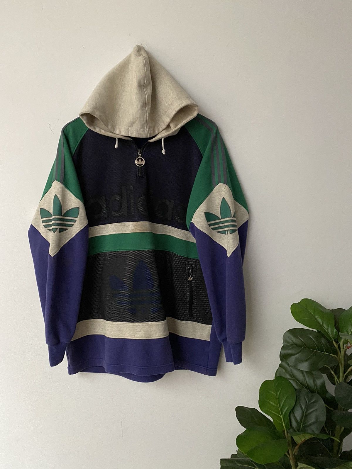 Adidas A$AP ROCKY VINTAGE 80S ADIDAS SPELLOUT 1/4 ZIP HOODIE Size US XL / EU 56 / 4 - 3 Thumbnail