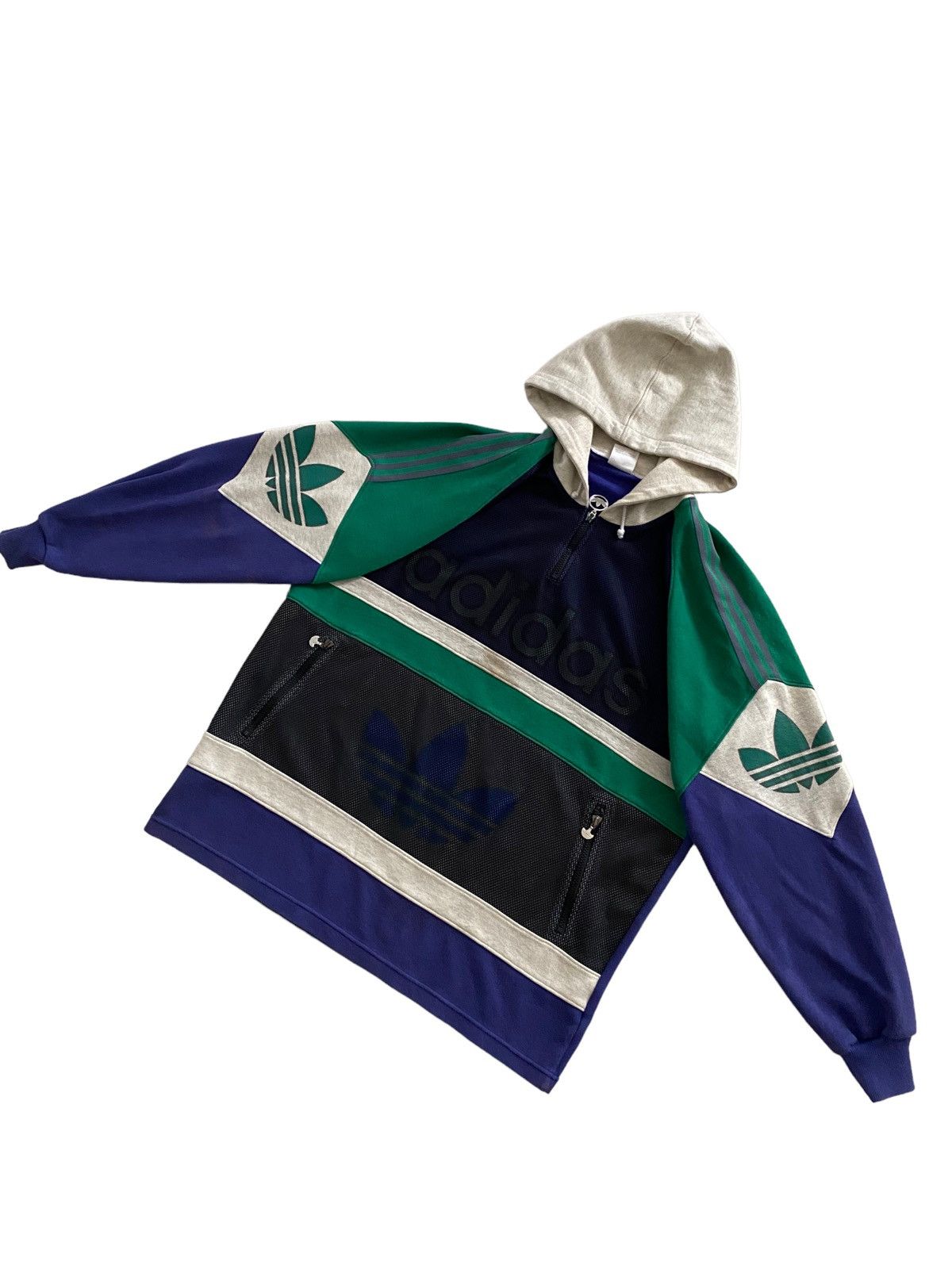 Adidas A$AP ROCKY VINTAGE 80S ADIDAS SPELLOUT 1/4 ZIP HOODIE Size US XL / EU 56 / 4 - 12 Thumbnail